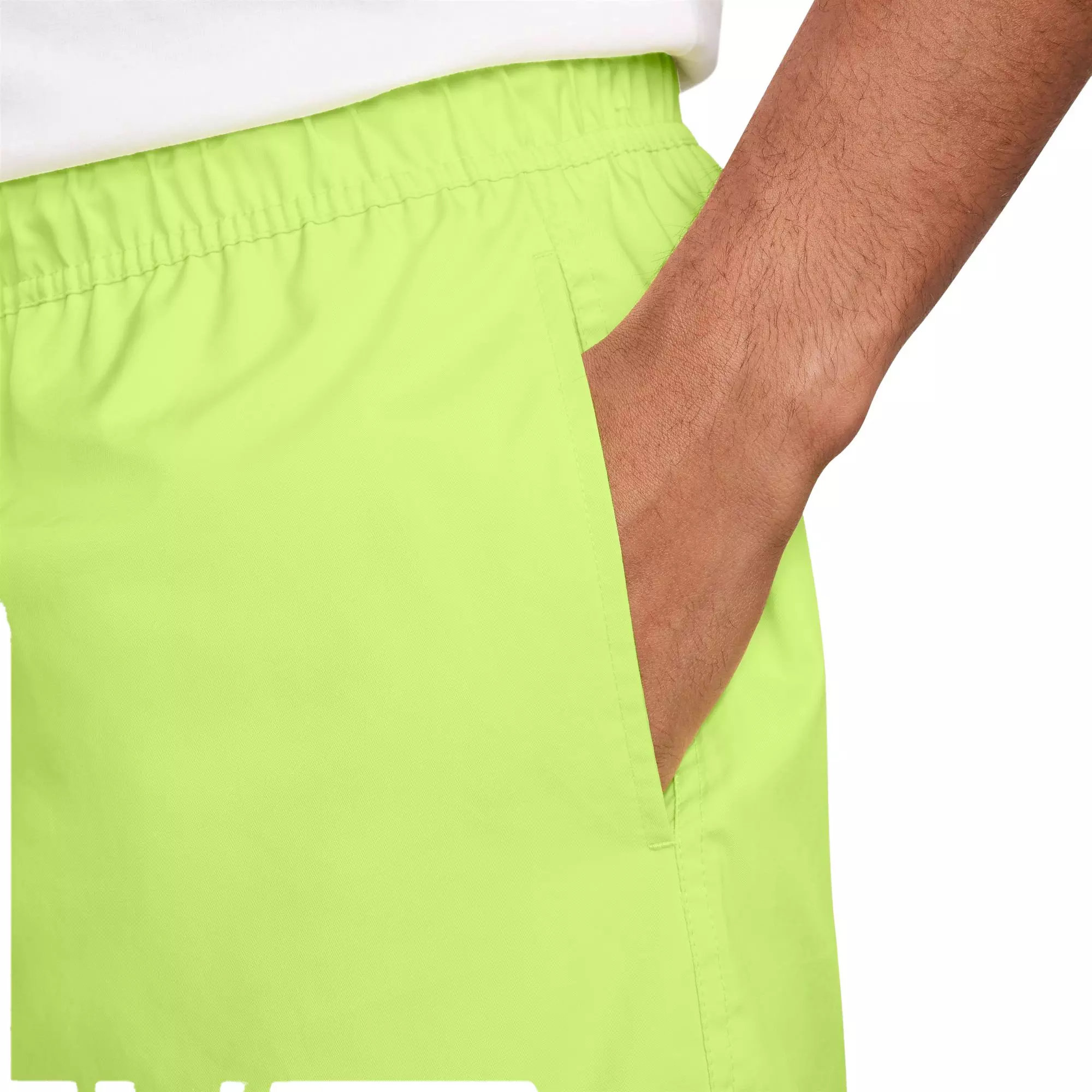 Nike Men's Club Woven Flow Shorts-Yellow - YELLOW