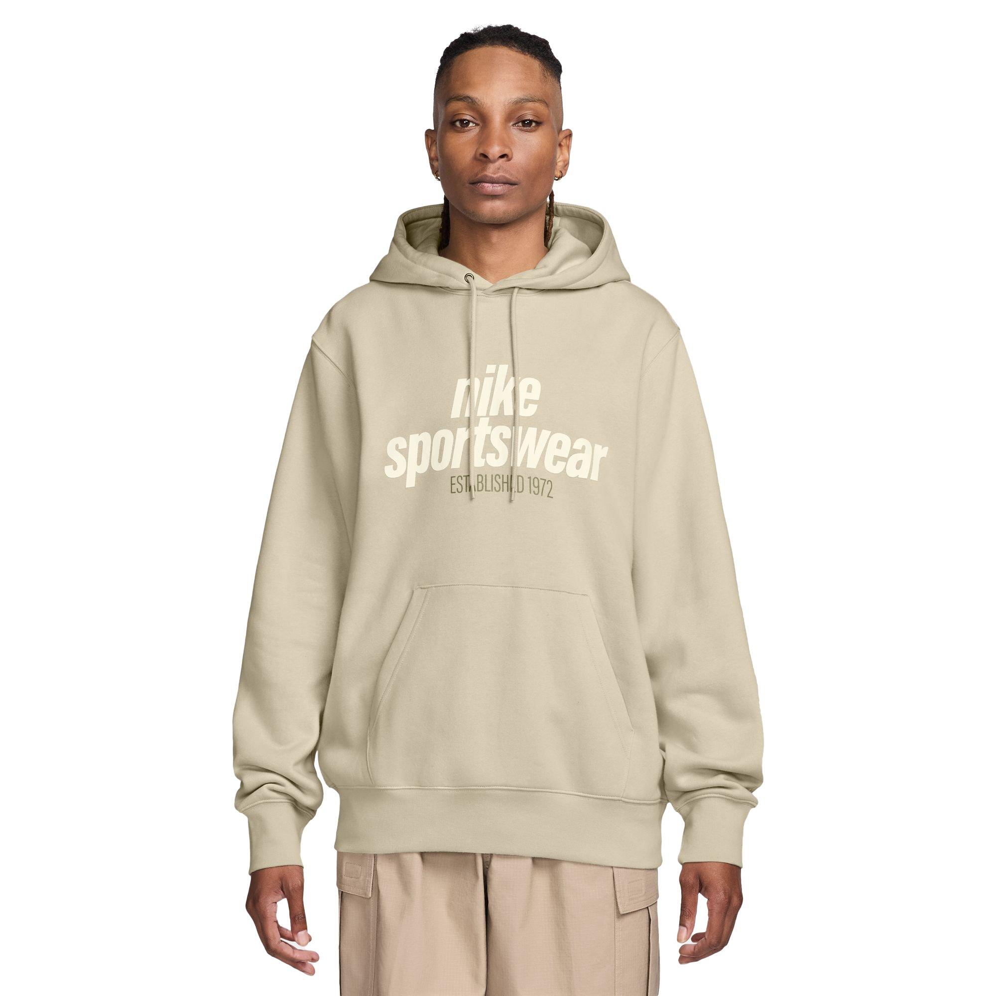 Nike Men's Club Fleece Hoodie - Brown - BROWN Thumbnail View 1