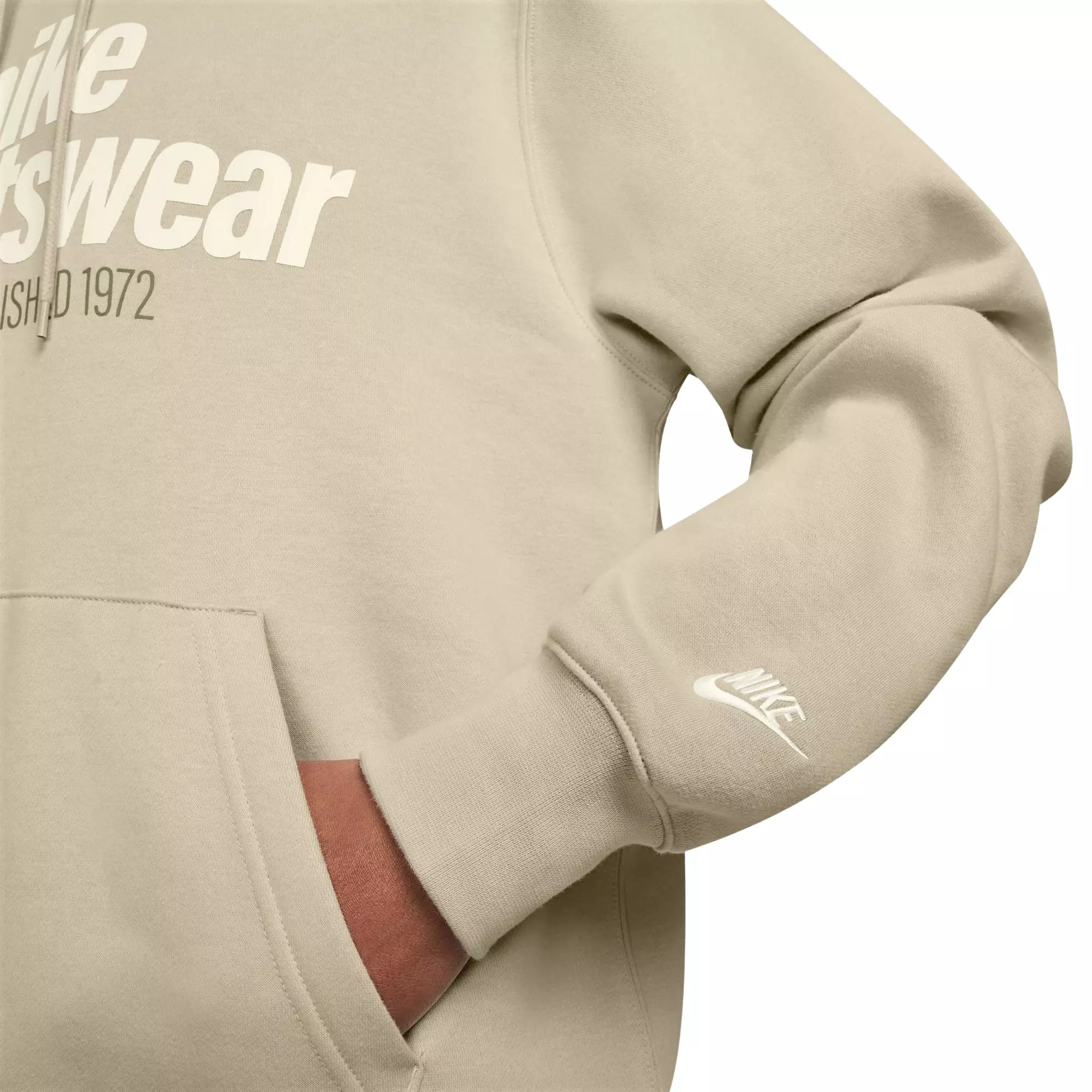 Nike Men's Club Fleece Hoodie - Brown - BROWN