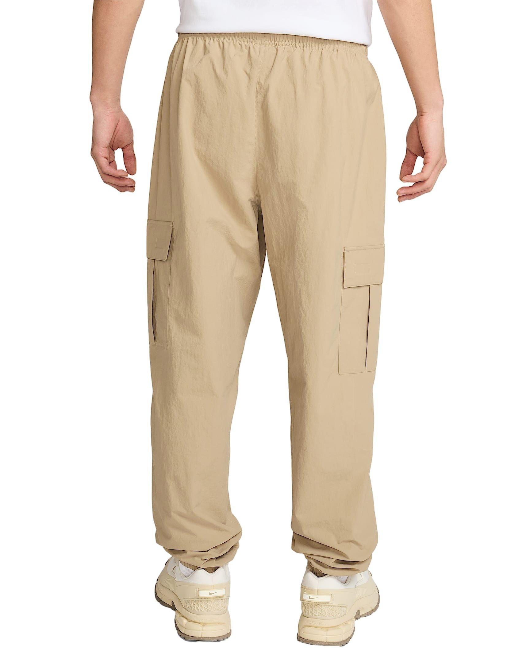Nike Men's Club Woven Cargo Parachute Pants -Beige