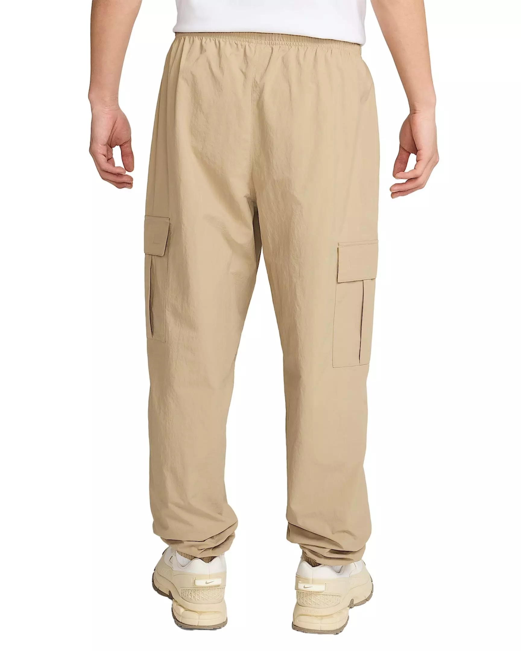 Nike Men's Club Woven Cargo Parachute Pants - Beige - BEIGE