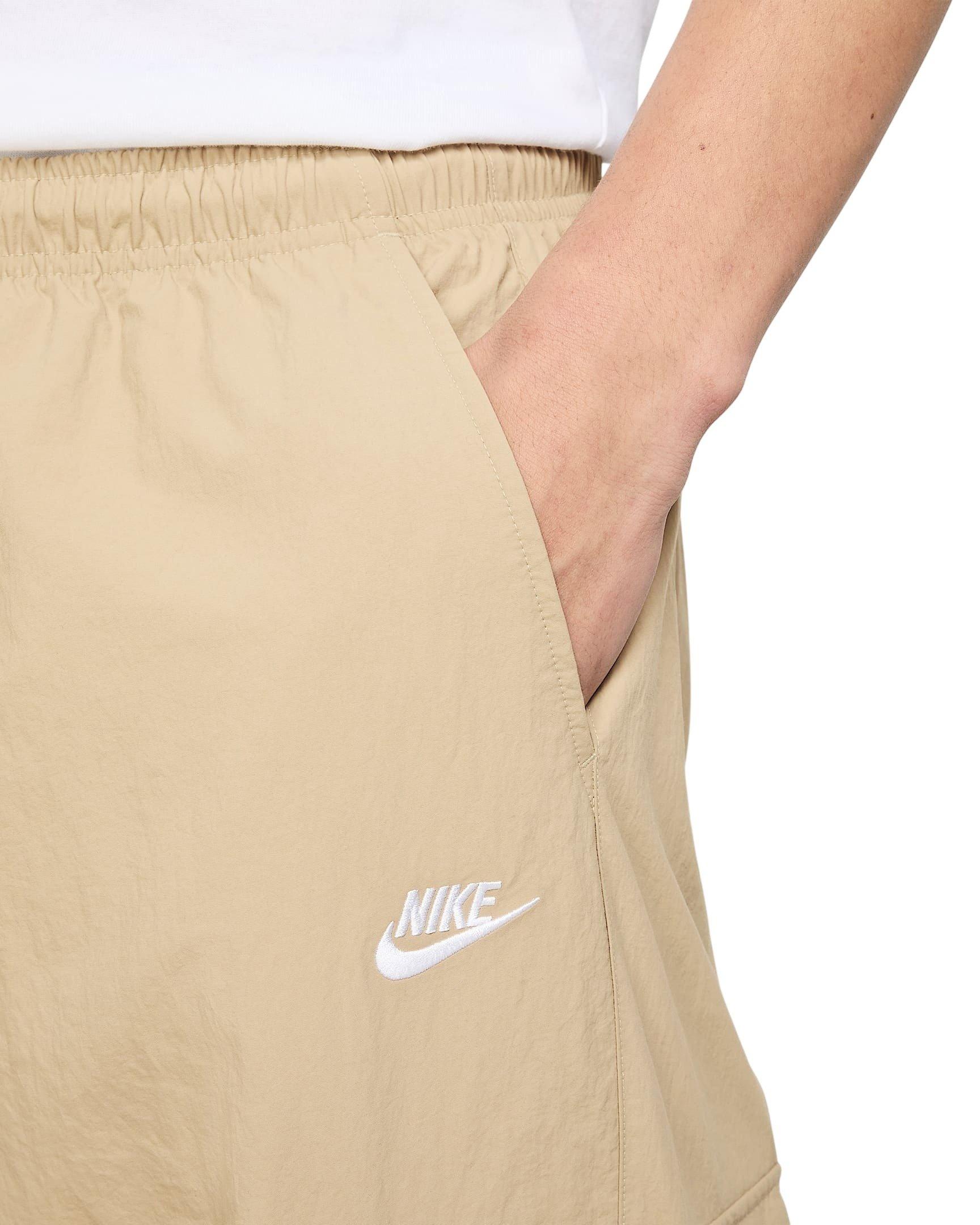 Nike Men's Club Woven Cargo Parachute Pants - Beige - BEIGE Thumbnail View 4