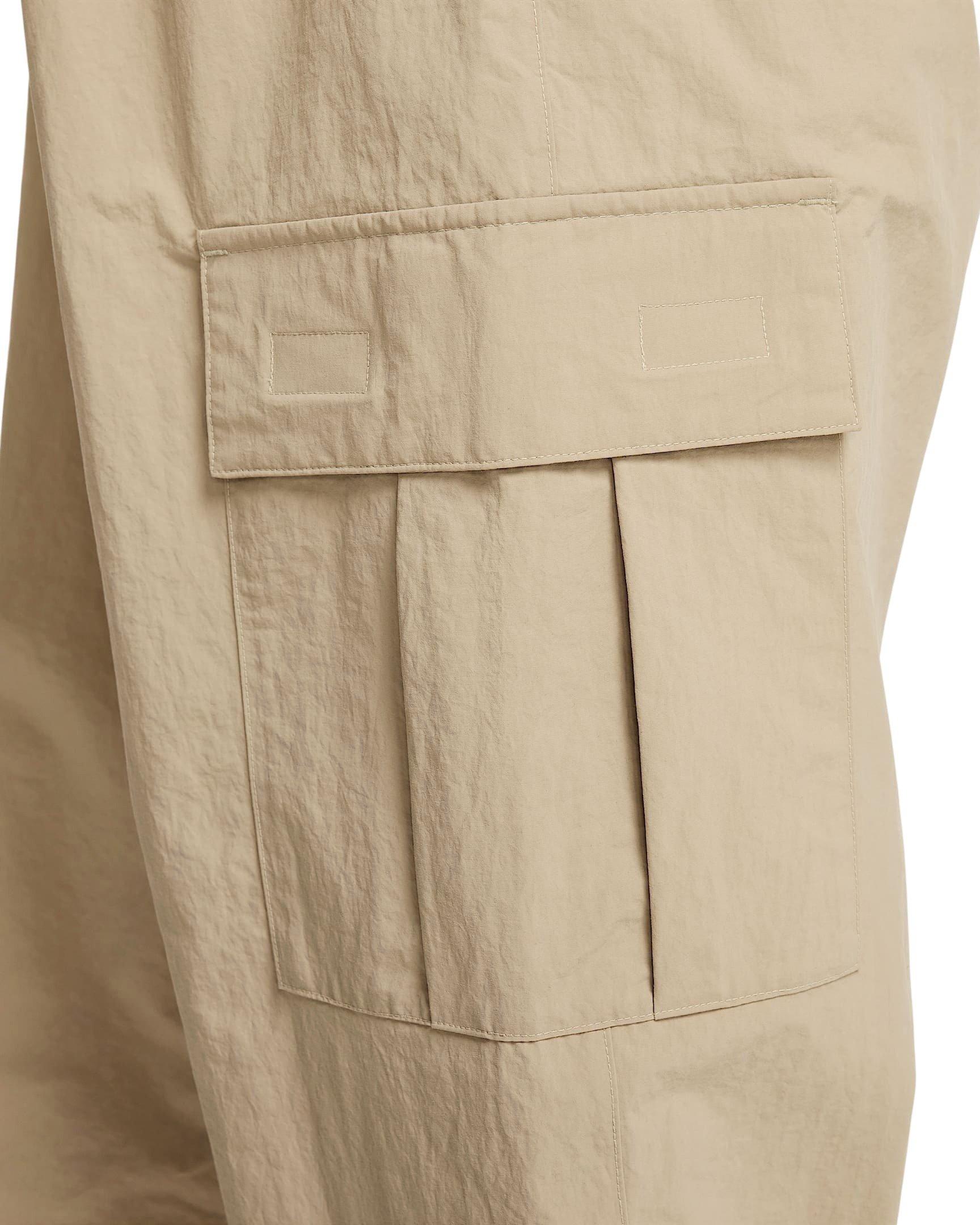 Nike Men's Club Woven Cargo Parachute Pants - Beige - BEIGE Thumbnail View 5