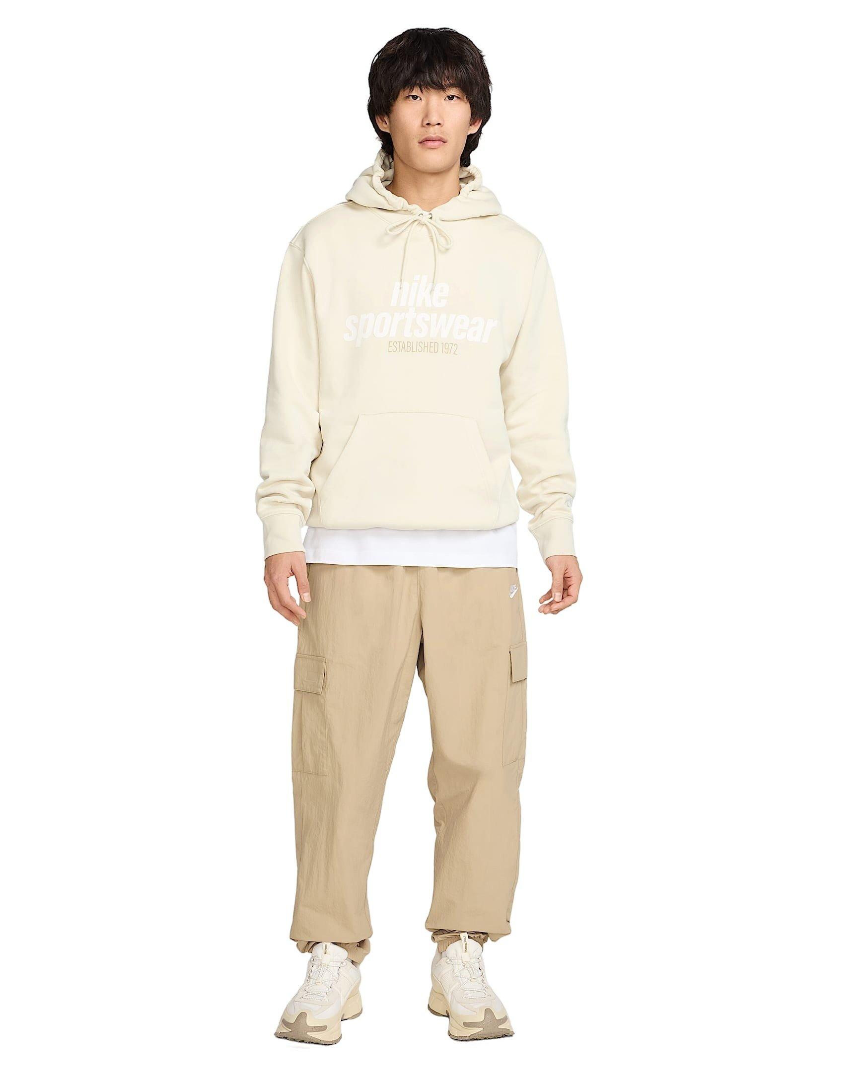 Nike Men's Club Woven Cargo Parachute Pants - Beige - BEIGE Thumbnail View 7