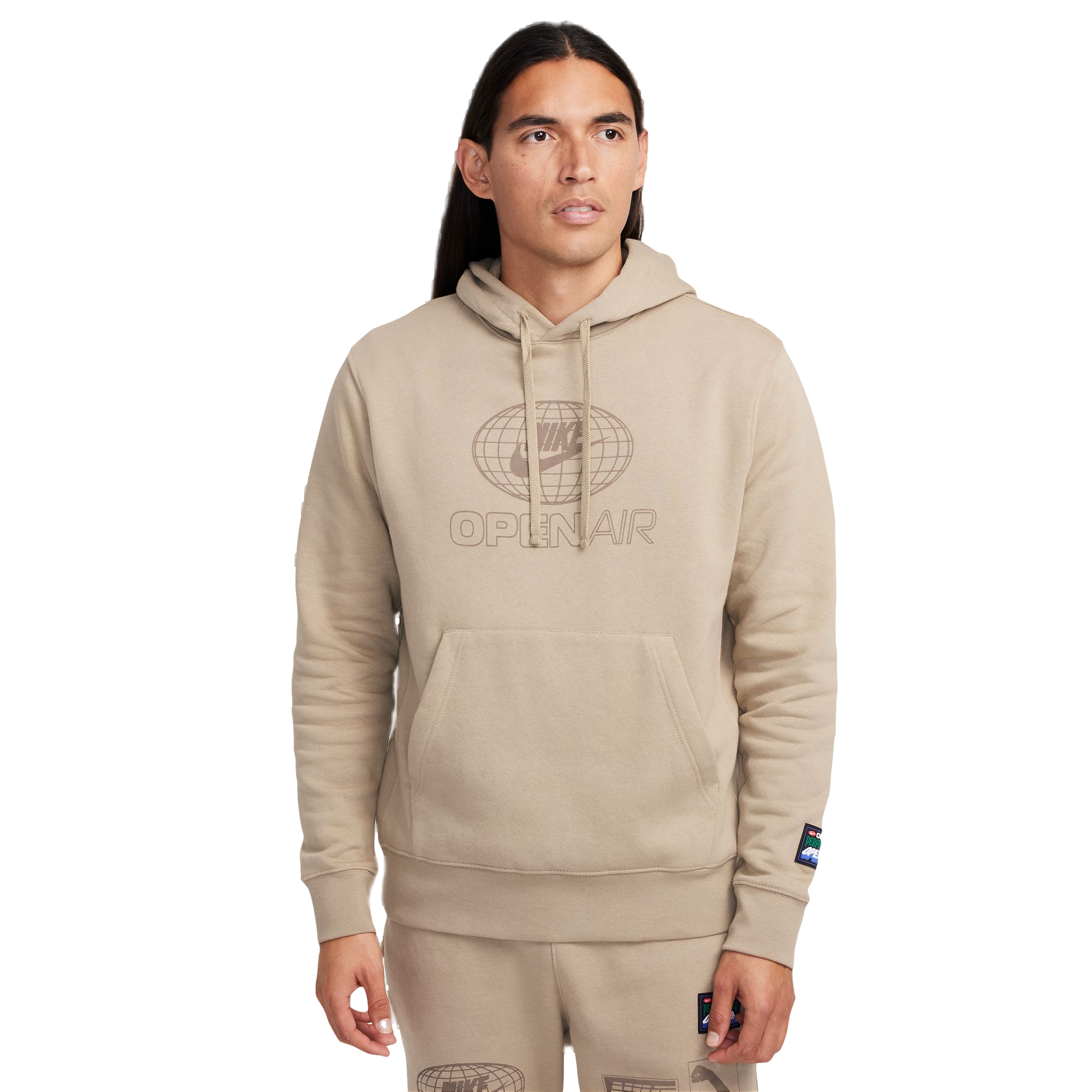 Nike Men's Sportswear Club Gel Fleece Pullover Hoodie - KHAKI