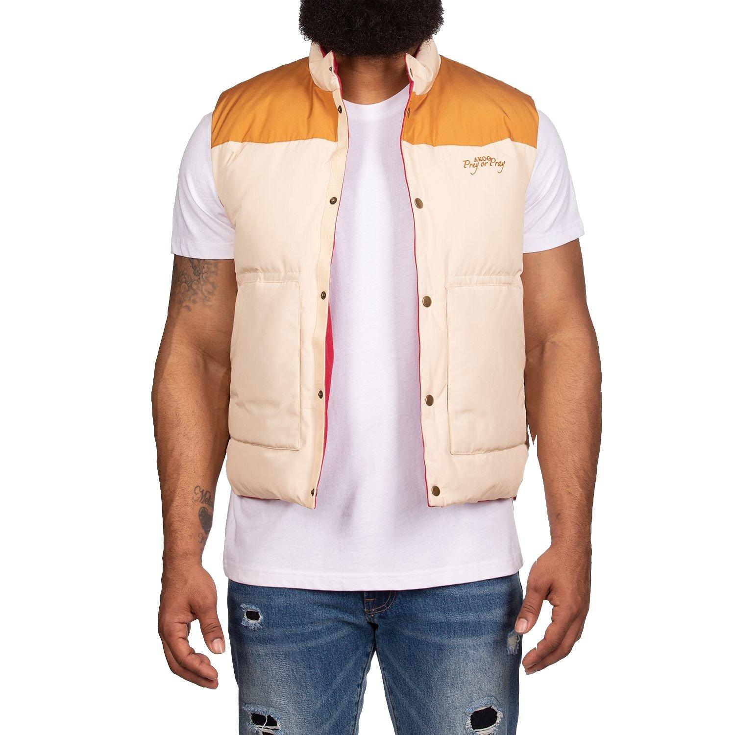 AKOO Men's Trapper Puffer Vest - Sand - SAND