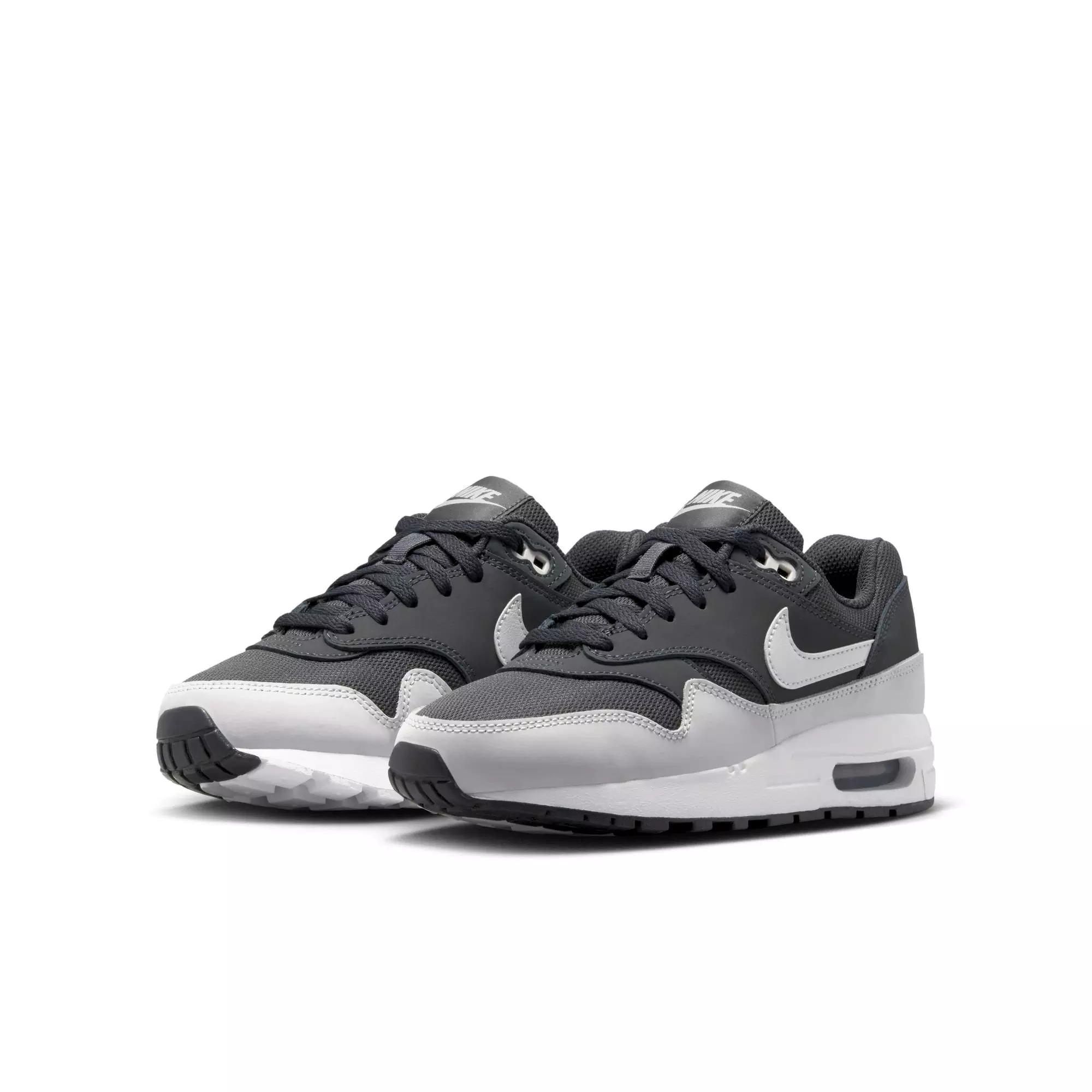Nike Air Max 1 "Off Noir/Vast Grey/White/Black" Grade School Boys' Shoe - BLACK/GREY/WHITE