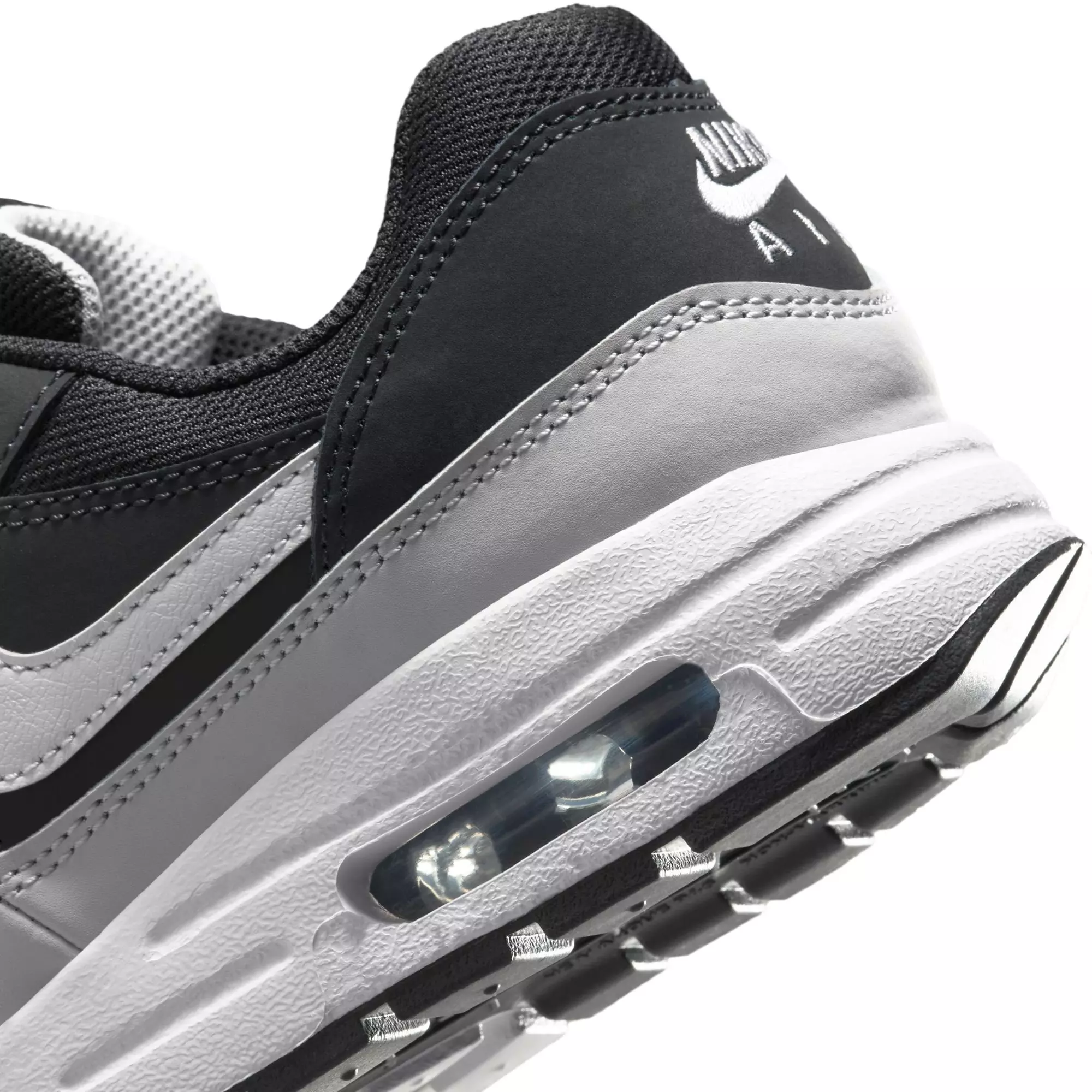 Nike Air Max 1 "Off Noir/Vast Grey/White/Black" Grade School Boys' Shoe - BLACK/GREY/WHITE