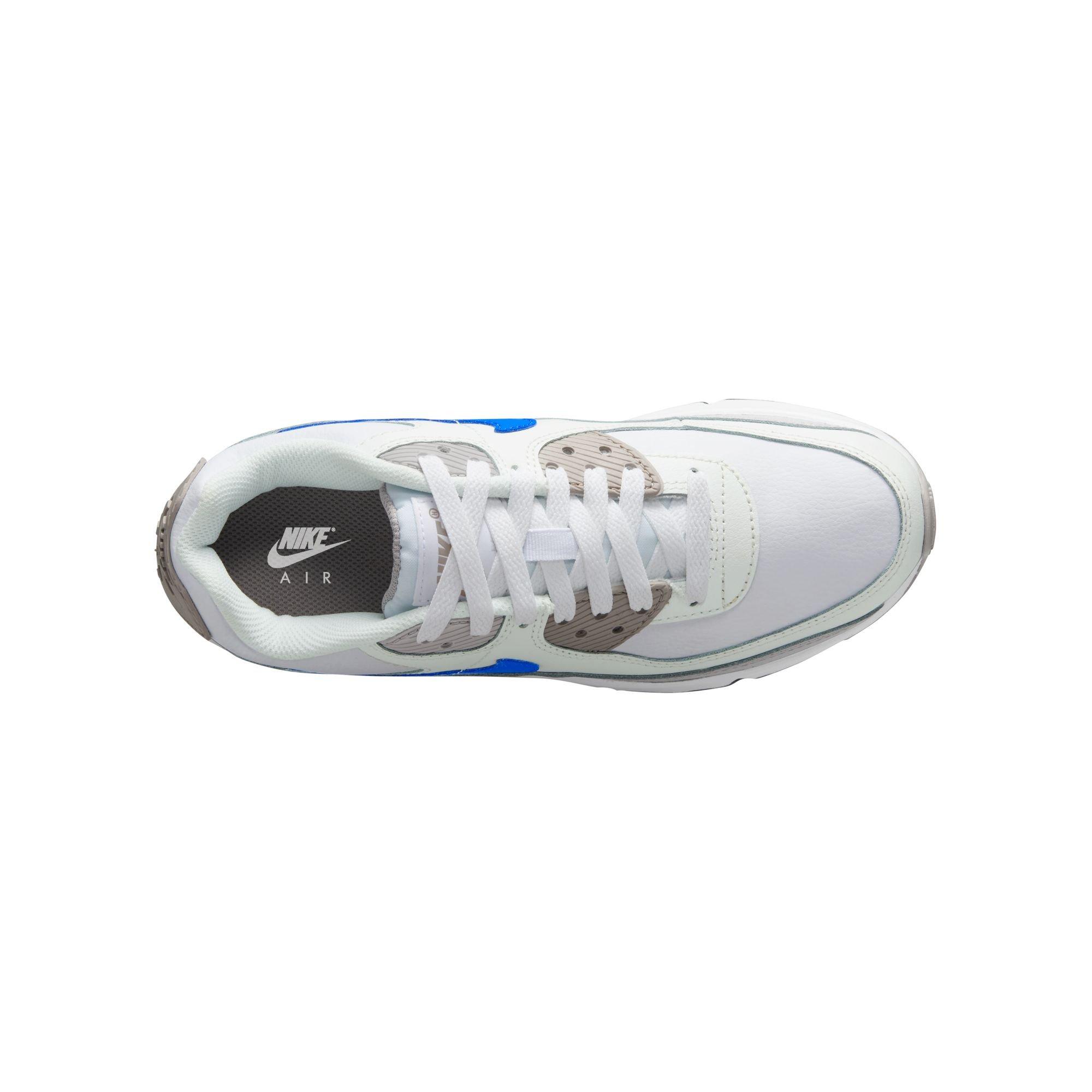 Nike Air Max 90 Grade School Boys' "White/Racer Blue/College Grey" Shoe