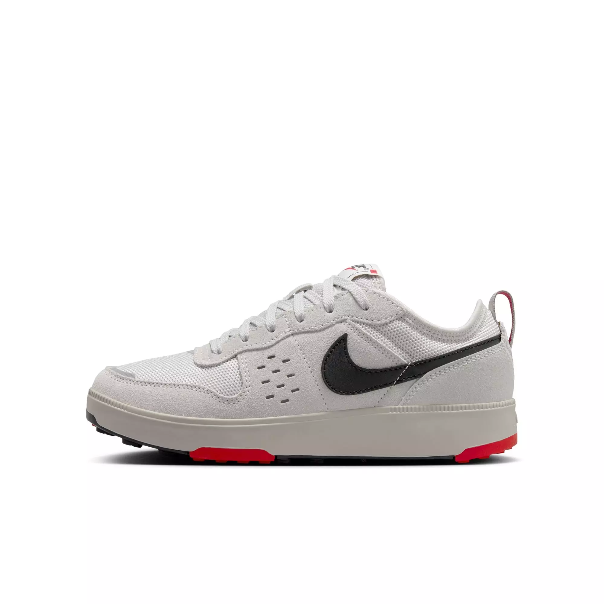 Nike C1TY "College Grey/Black/Vast Grey/Fire Red" Grade School Boys' Shoe - GREY/BLACK/RED