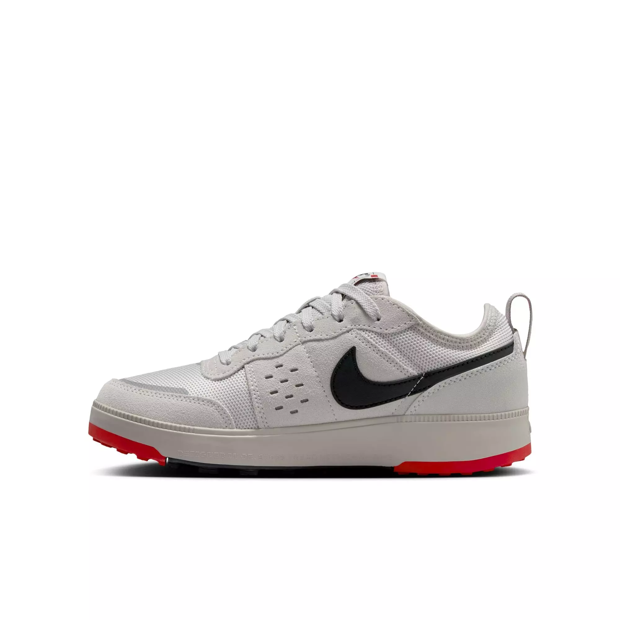 Nike C1TY "College Grey/Black/Vast Grey/Fire Red" Grade School Boys' Shoe - GREY/BLACK/RED