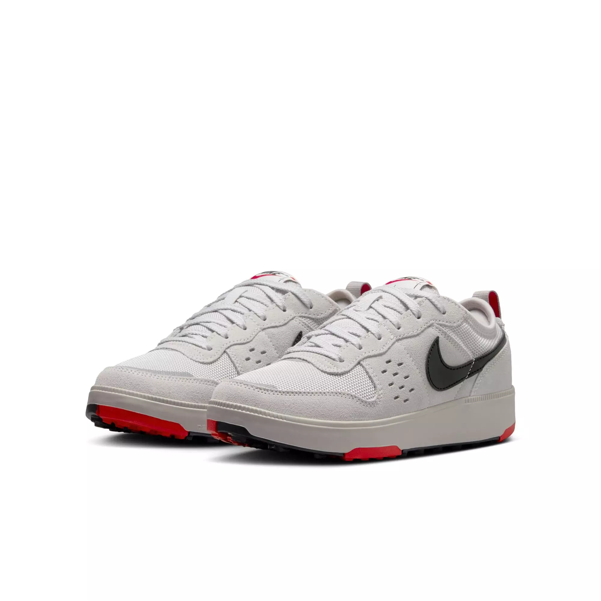 Nike C1TY "College Grey/Black/Vast Grey/Fire Red" Grade School Boys' Shoe - GREY/BLACK/RED