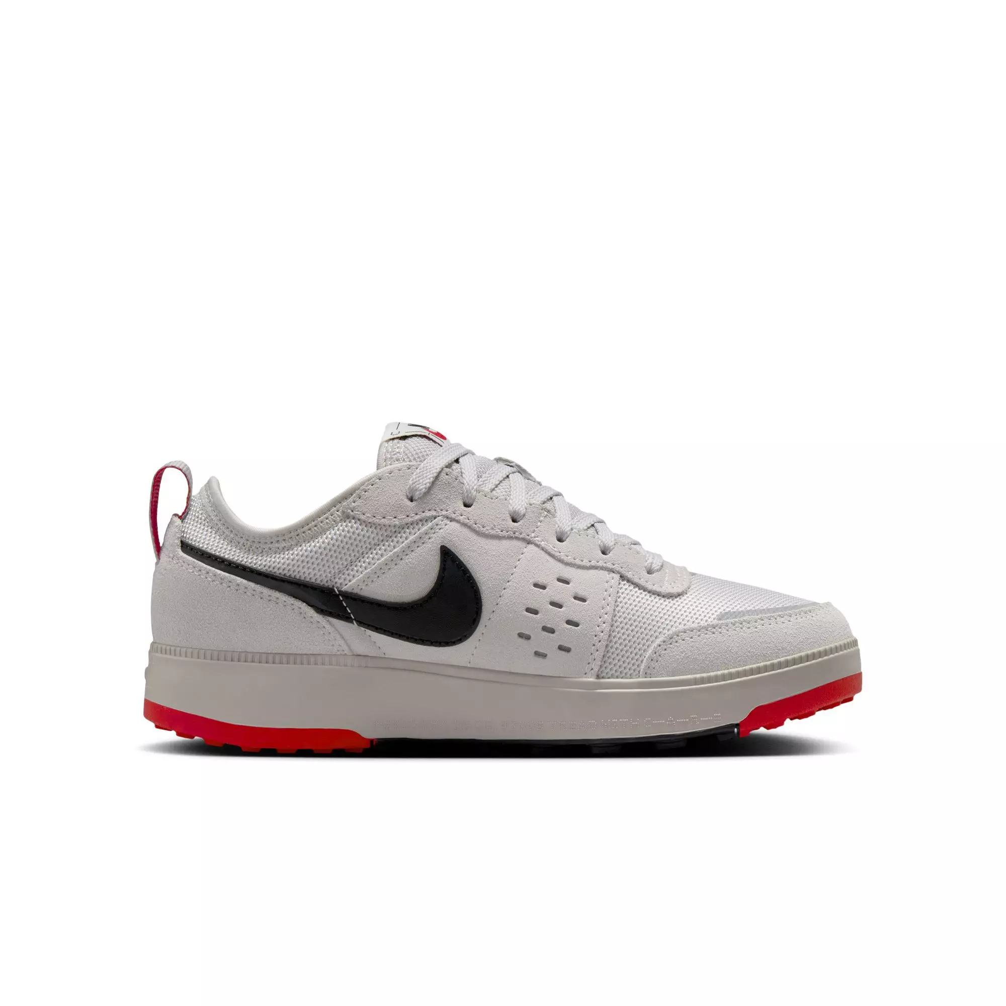 Nike C1TY "College Grey/Black/Vast Grey/Fire Red" Grade School Boys' Shoe - GREY/BLACK/RED