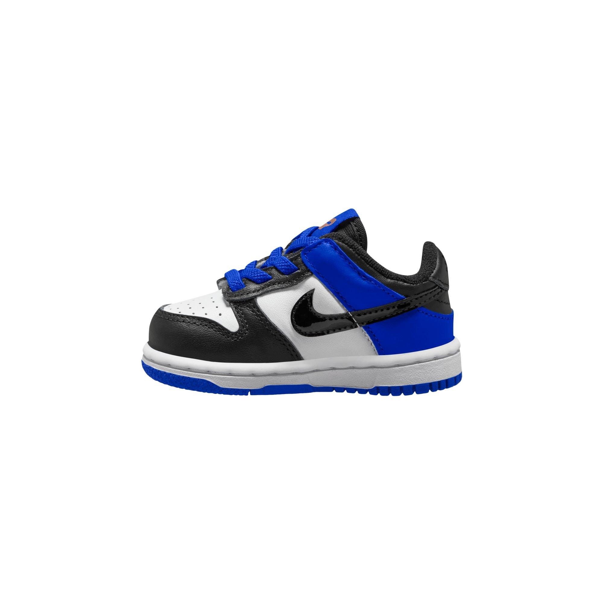 Nike Dunk Low SE "White/Black/Racer Blue/Terra Blush" Toddler Boys' Shoe - BLUE/BLACK Thumbnail View 4