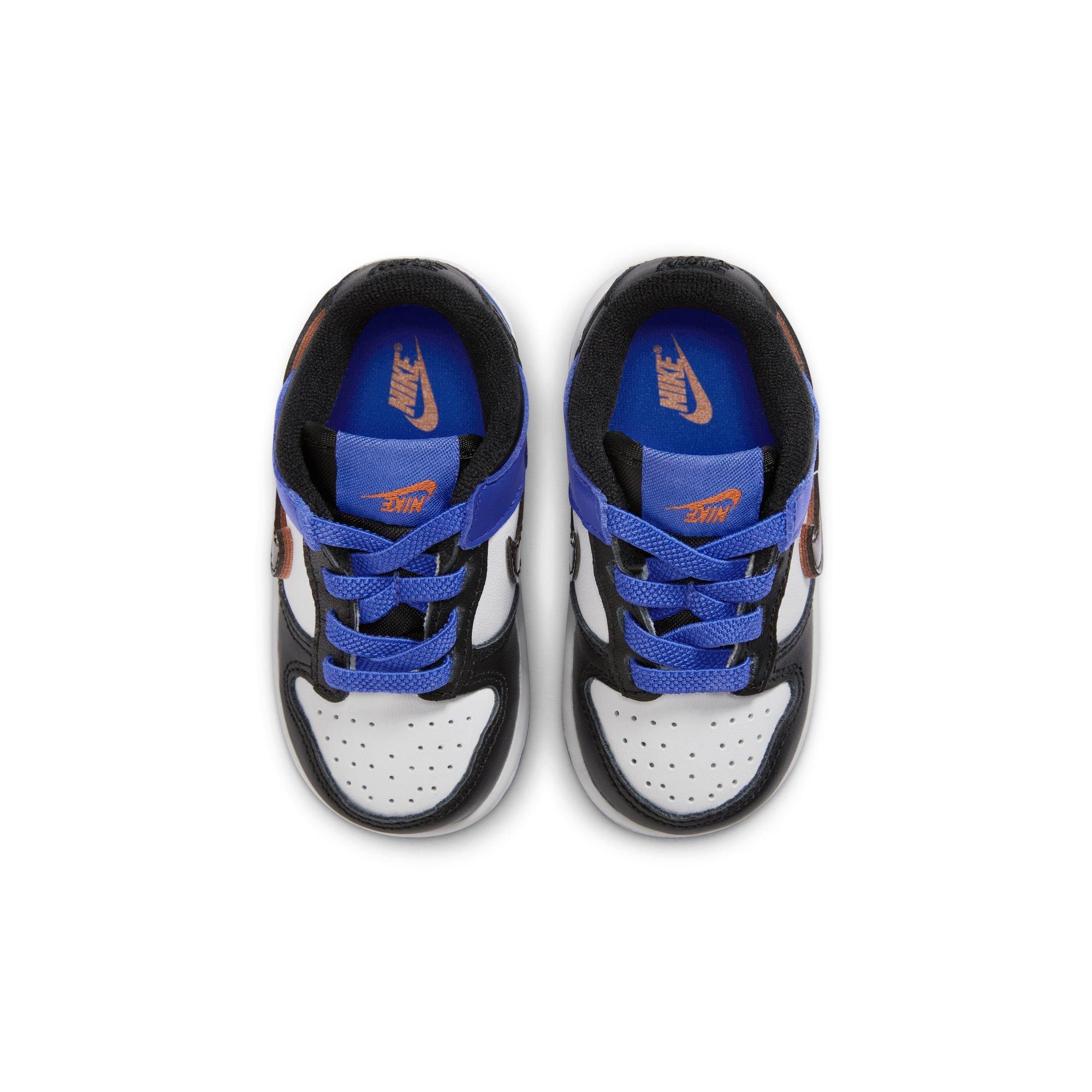 Nike Dunk Low SE "White/Black/Racer Blue/Terra Blush" Toddler Boys' Shoe - BLUE/BLACK Thumbnail View 6