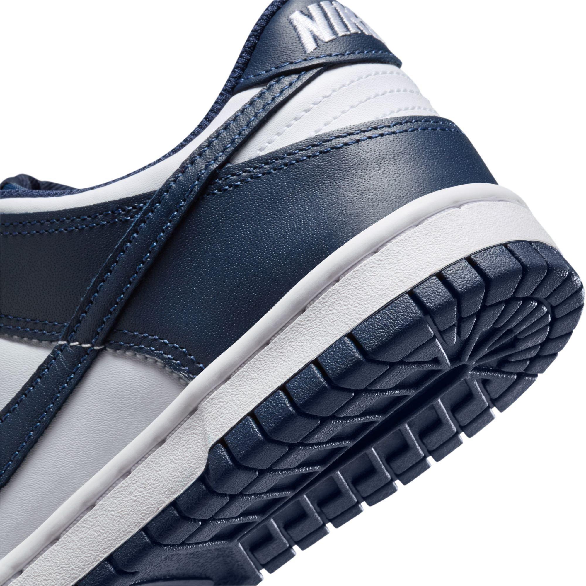 Nike Dunk Low Grade School Boys' "White/Midnight Navy" Shoe