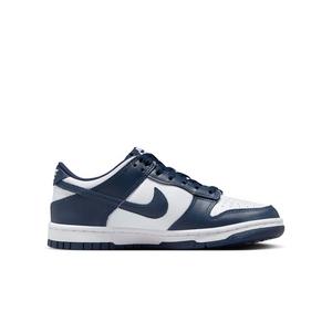 Nike Dunk Low "White/Midnight Navy" Grade School Boys' Shoe