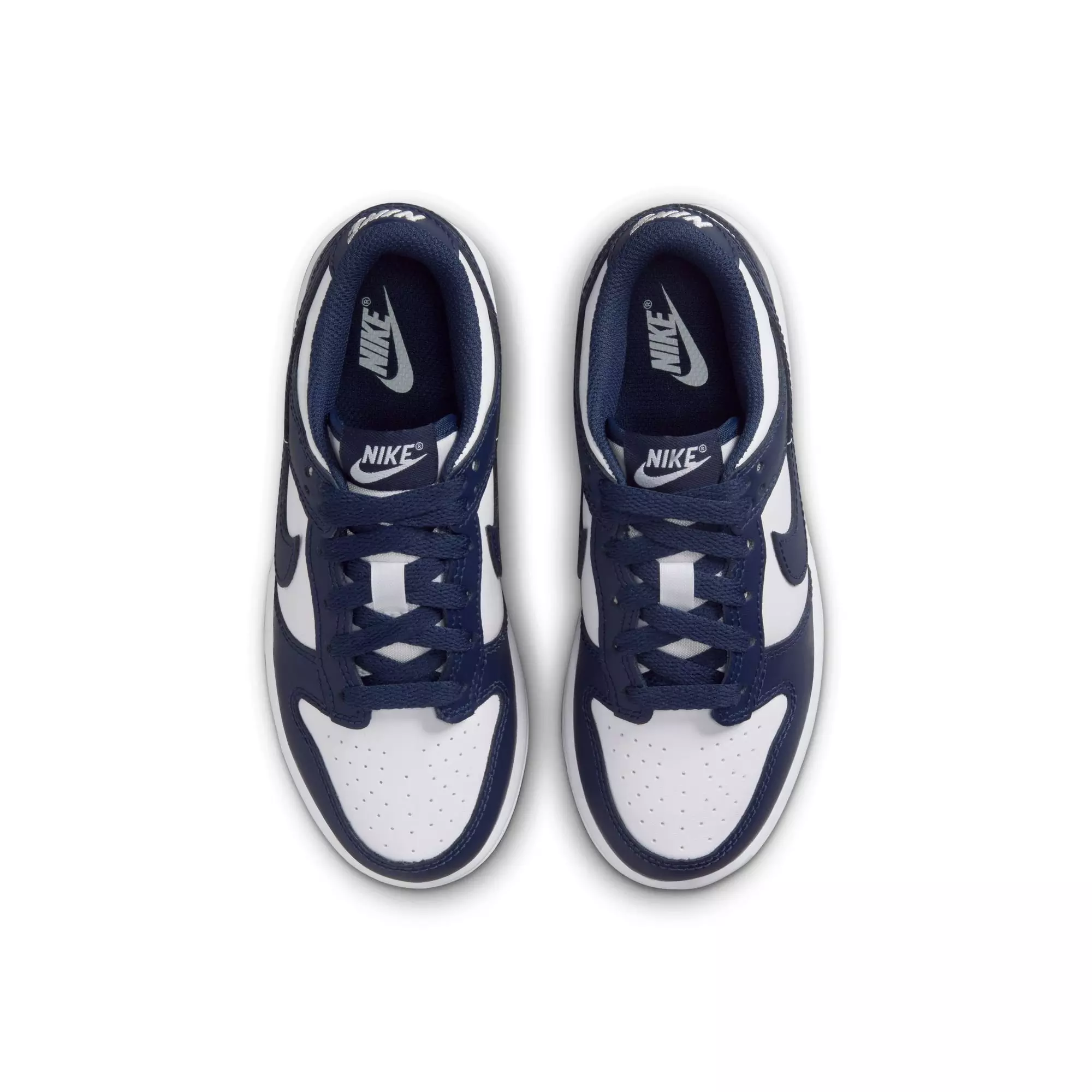 Nike Dunk Low "White/Midnight Navy" Preschool Boys' Shoe - NAVY/WHITE