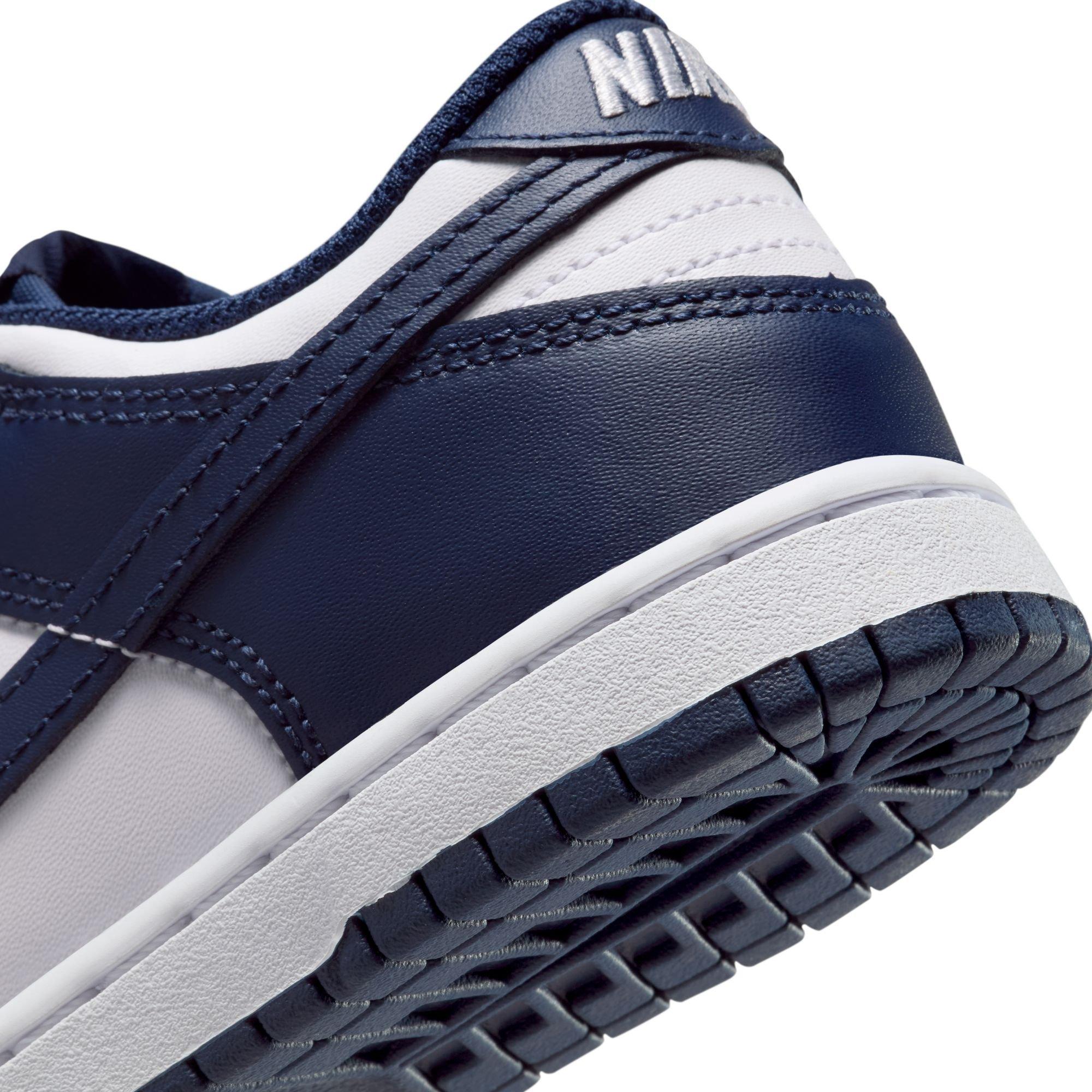 Nike Dunk Low Preschool Boys' "White/Midnight Navy" Shoe