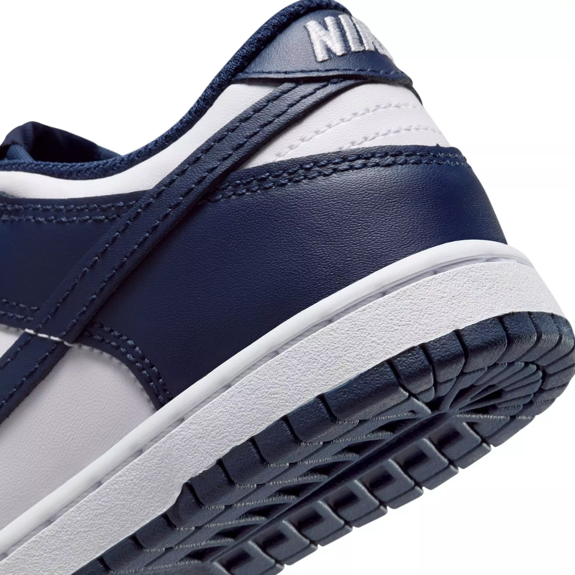 Nike Dunk Low "White/Midnight Navy" Preschool Boys' Shoe - NAVY/WHITE