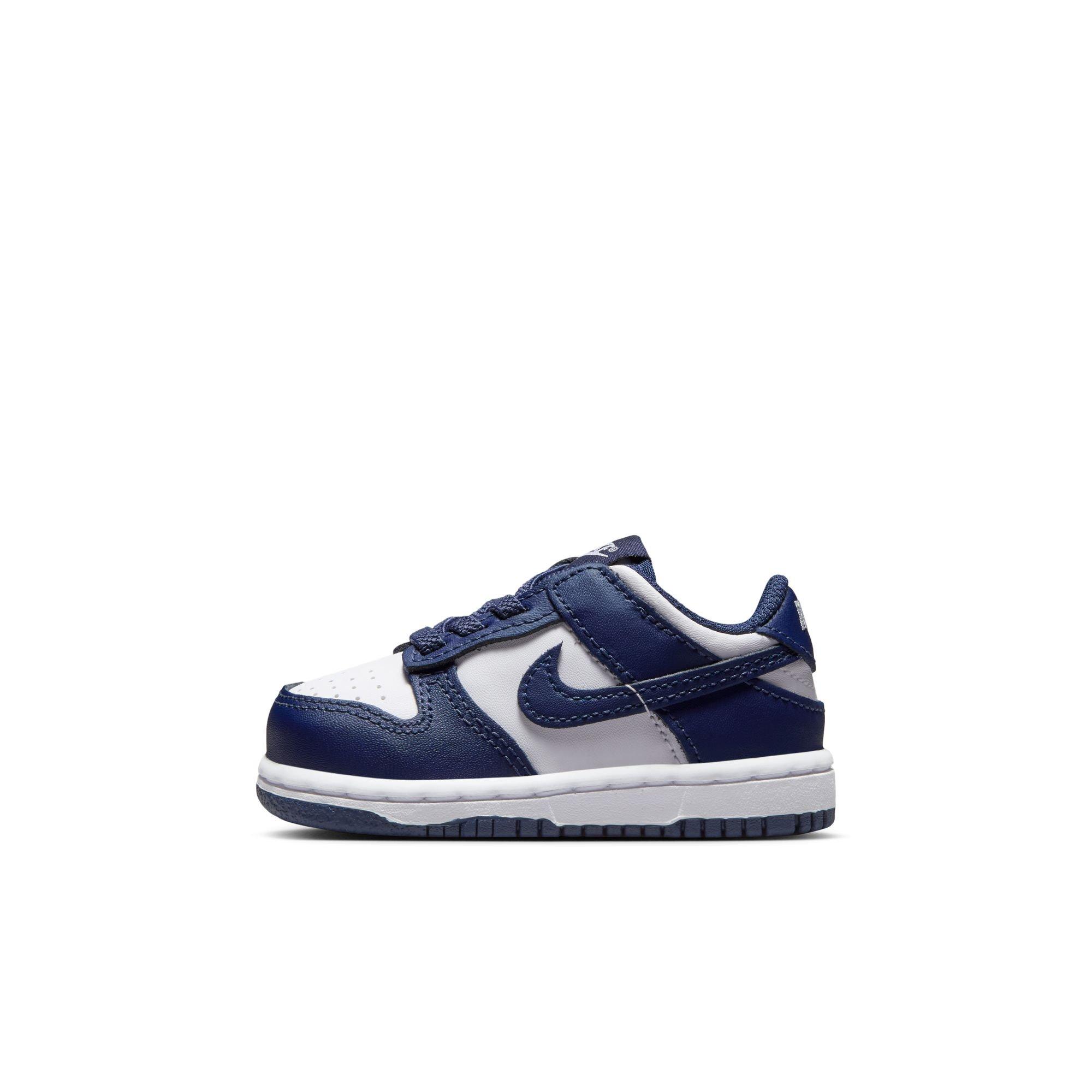 Nike Dunk Low Toddler Boys' "White/Midnight Navy" Shoe