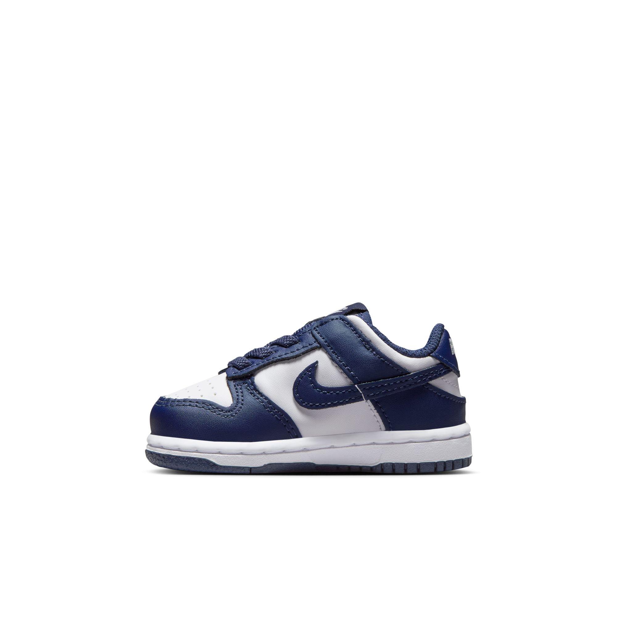 Nike Dunk Low Toddler Boys' "White/Midnight Navy" Shoe