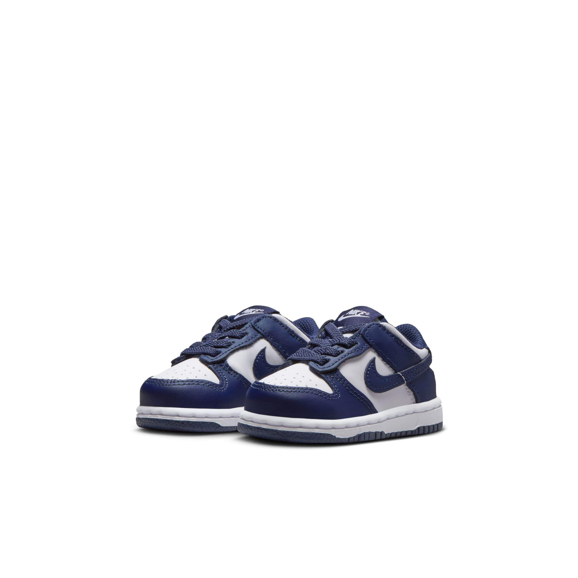 Nike Dunk Low Toddler Boys' "White/Midnight Navy" Shoe