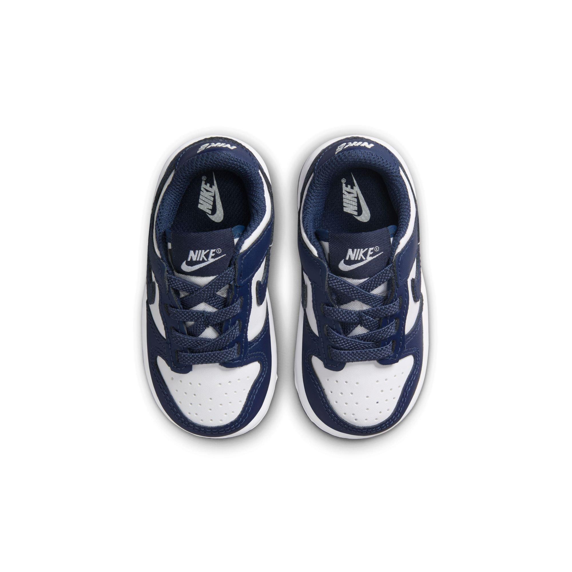 Nike Dunk Low Toddler Boys' "White/Midnight Navy" Shoe