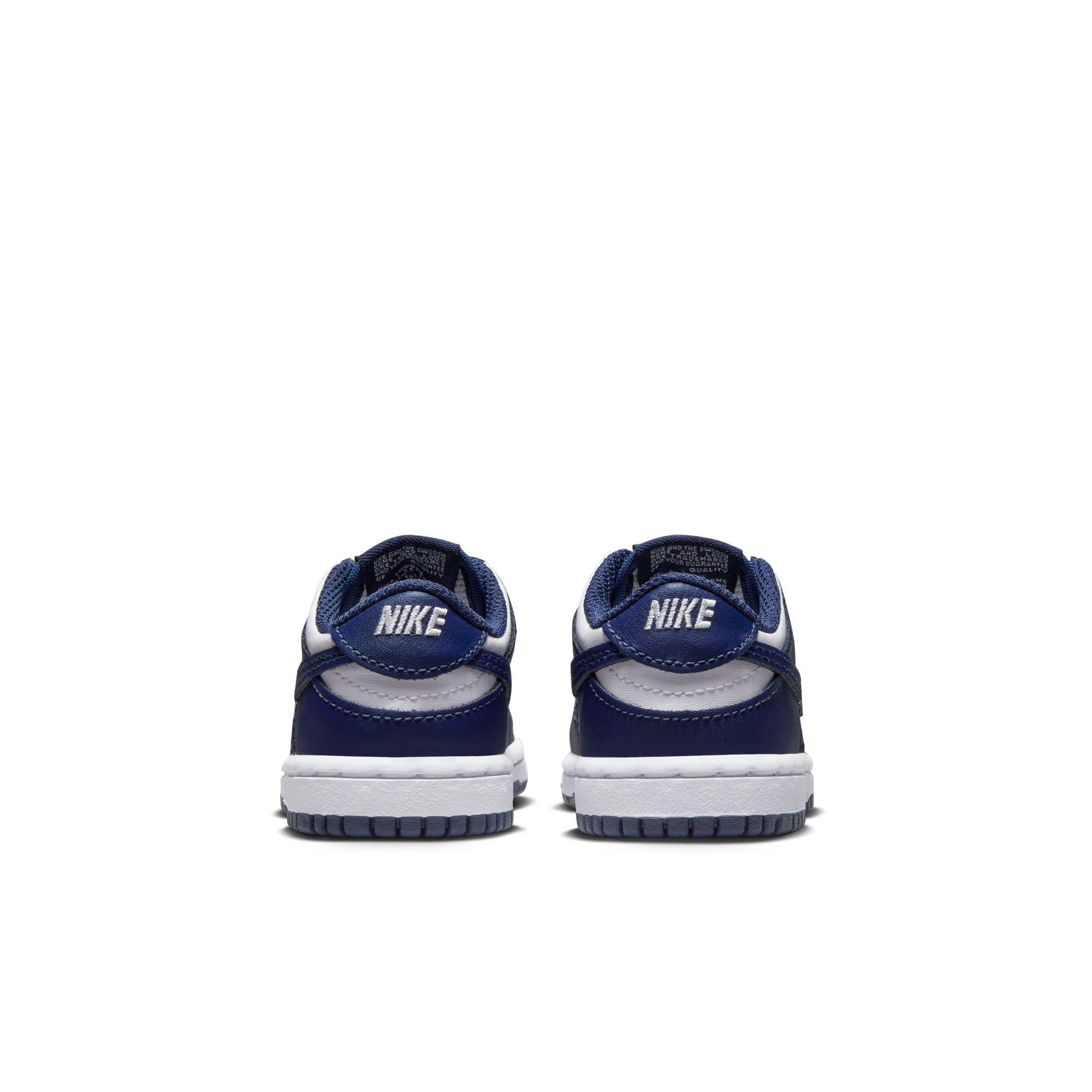 Nike Dunk Low Toddler Boys' "White/Midnight Navy" Shoe