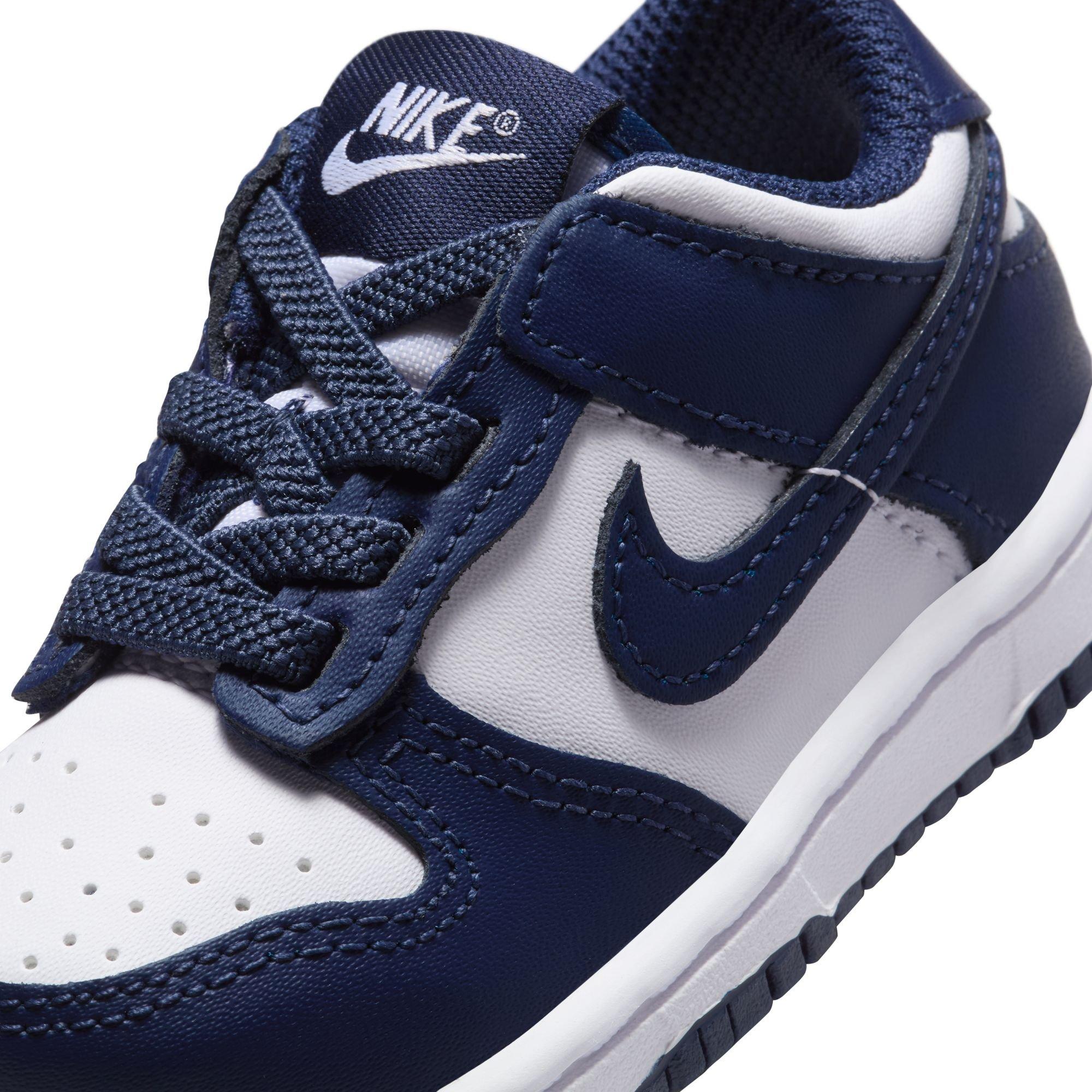 Nike Dunk Low Toddler Boys' "White/Midnight Navy" Shoe