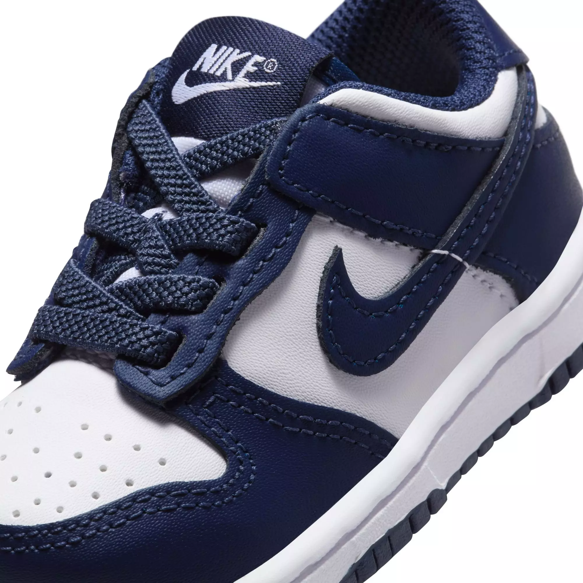 Nike Dunk Low "White/Midnight Navy" Toddler Boys' Shoe - NAVY/WHITE