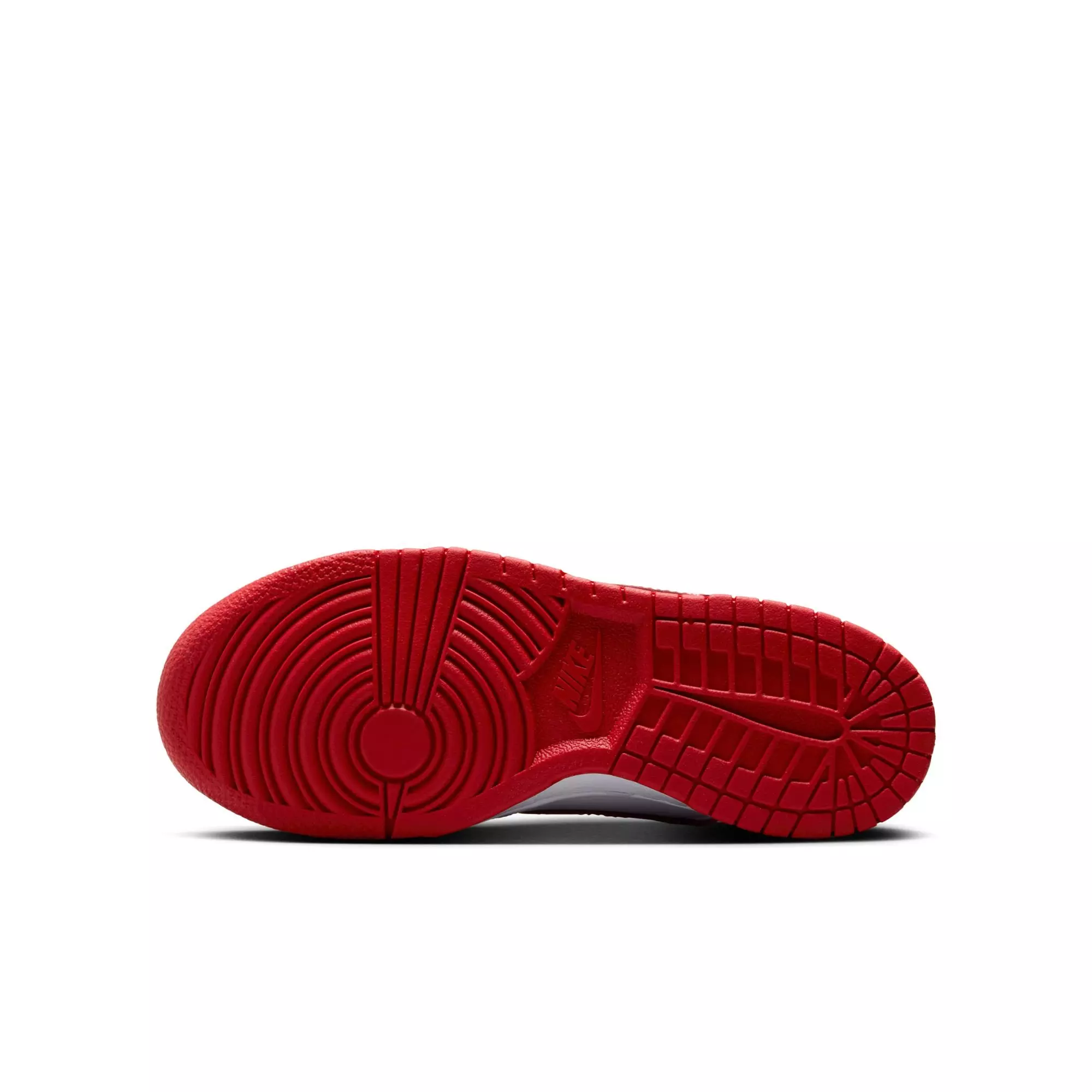 Nike Dunk Low "White/University Red" Grade School Boys' Shoe - WHITE/RED