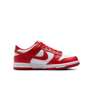 Nike Dunk Low "White/University Red" Grade School Boys' Shoe