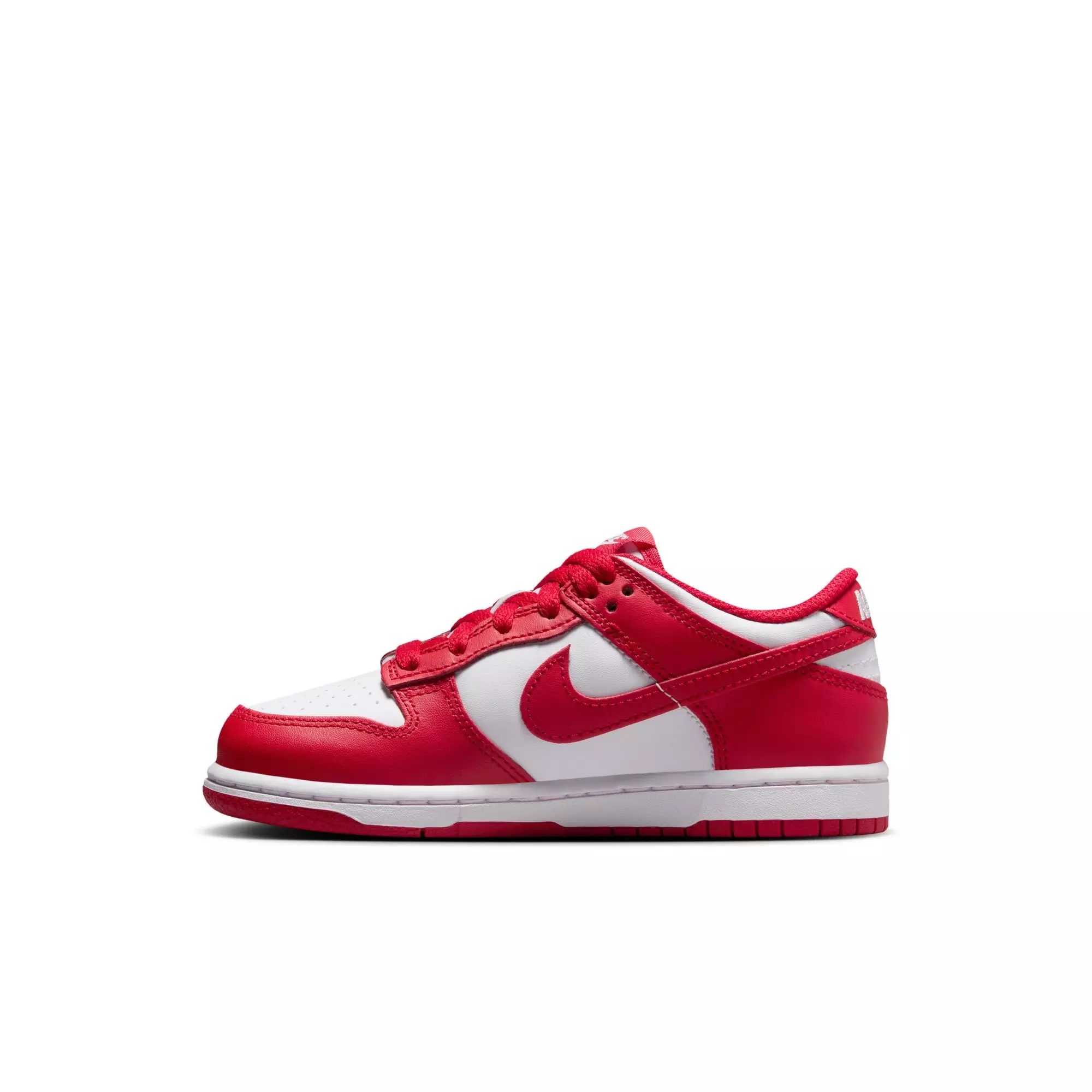 Nike Dunk Low "White/University Red" Preschool Boys' Shoe - WHITE/RED
