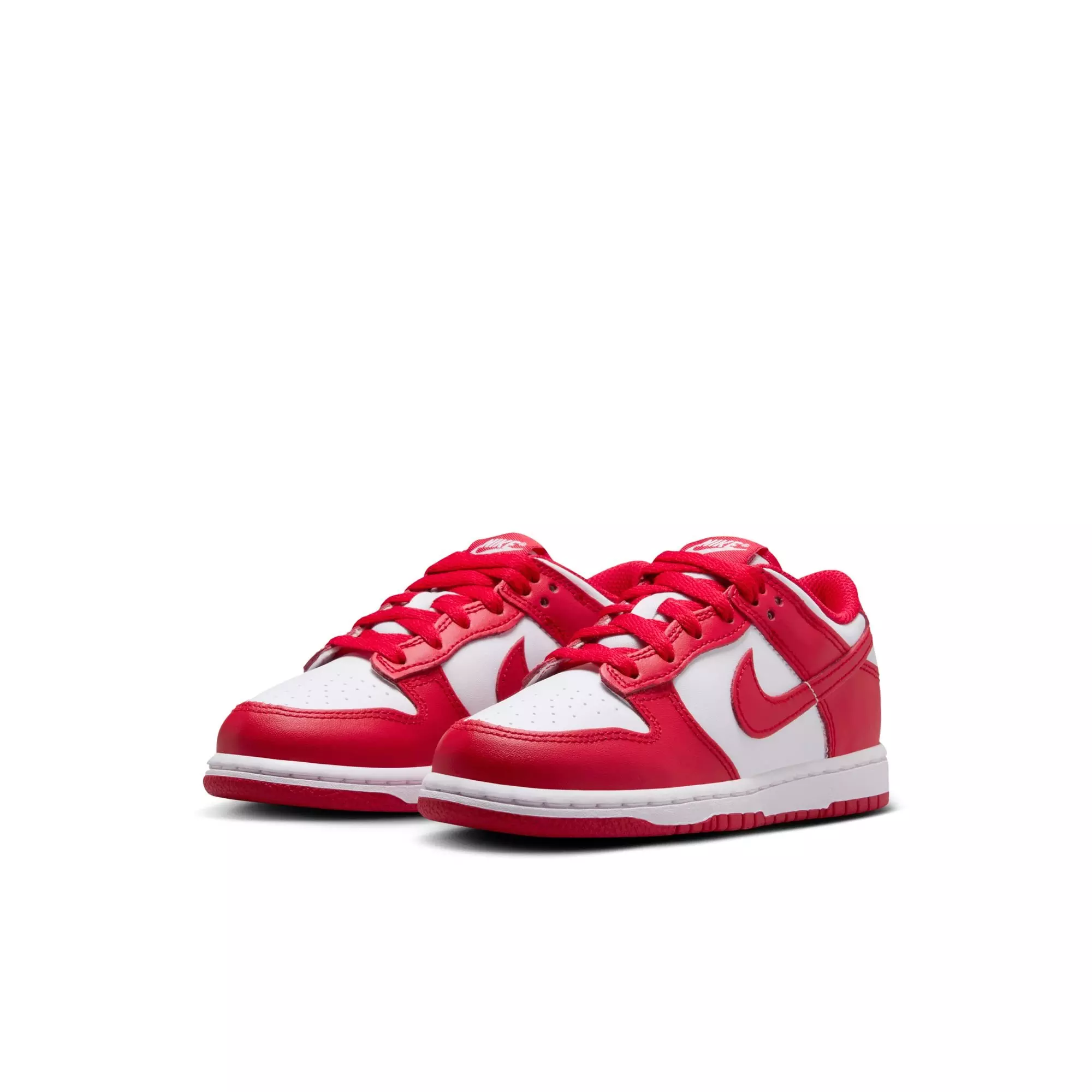 Nike Dunk Low "White/University Red" Preschool Boys' Shoe - WHITE/RED