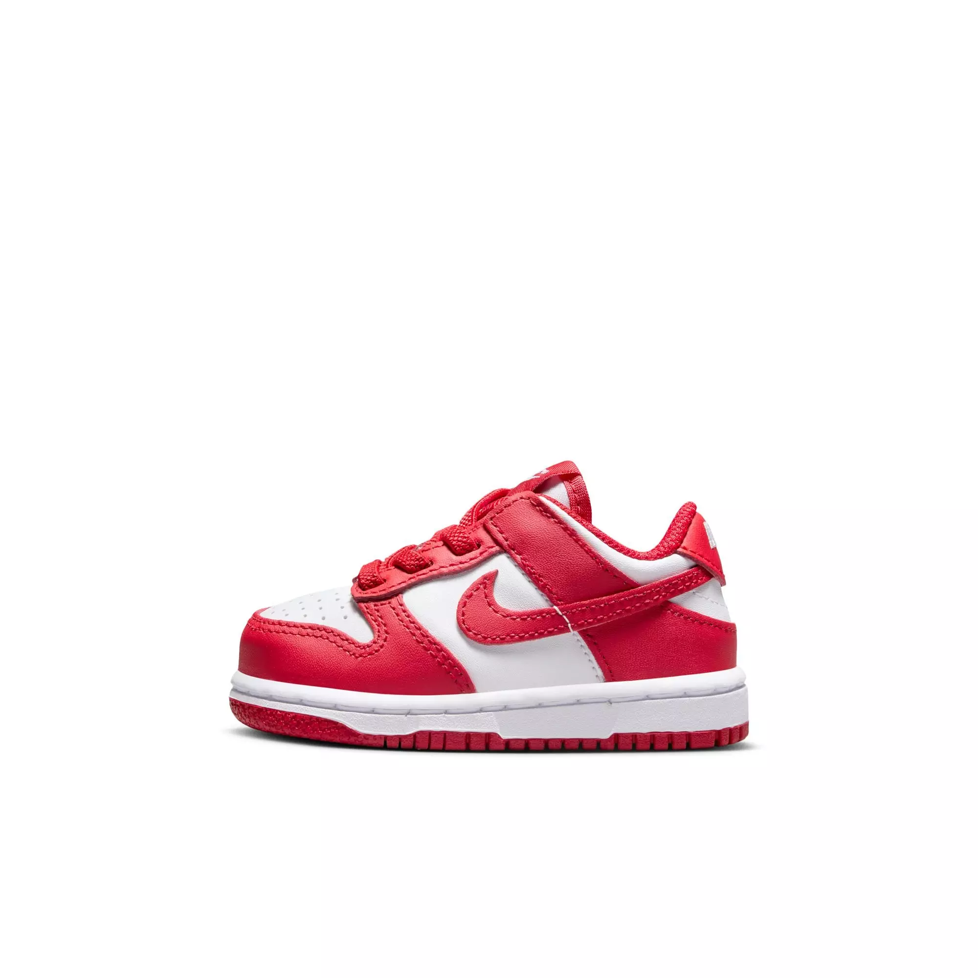 Nike Dunk Low "White/University Red" Toddler Boys' Shoe - WHITE/RED