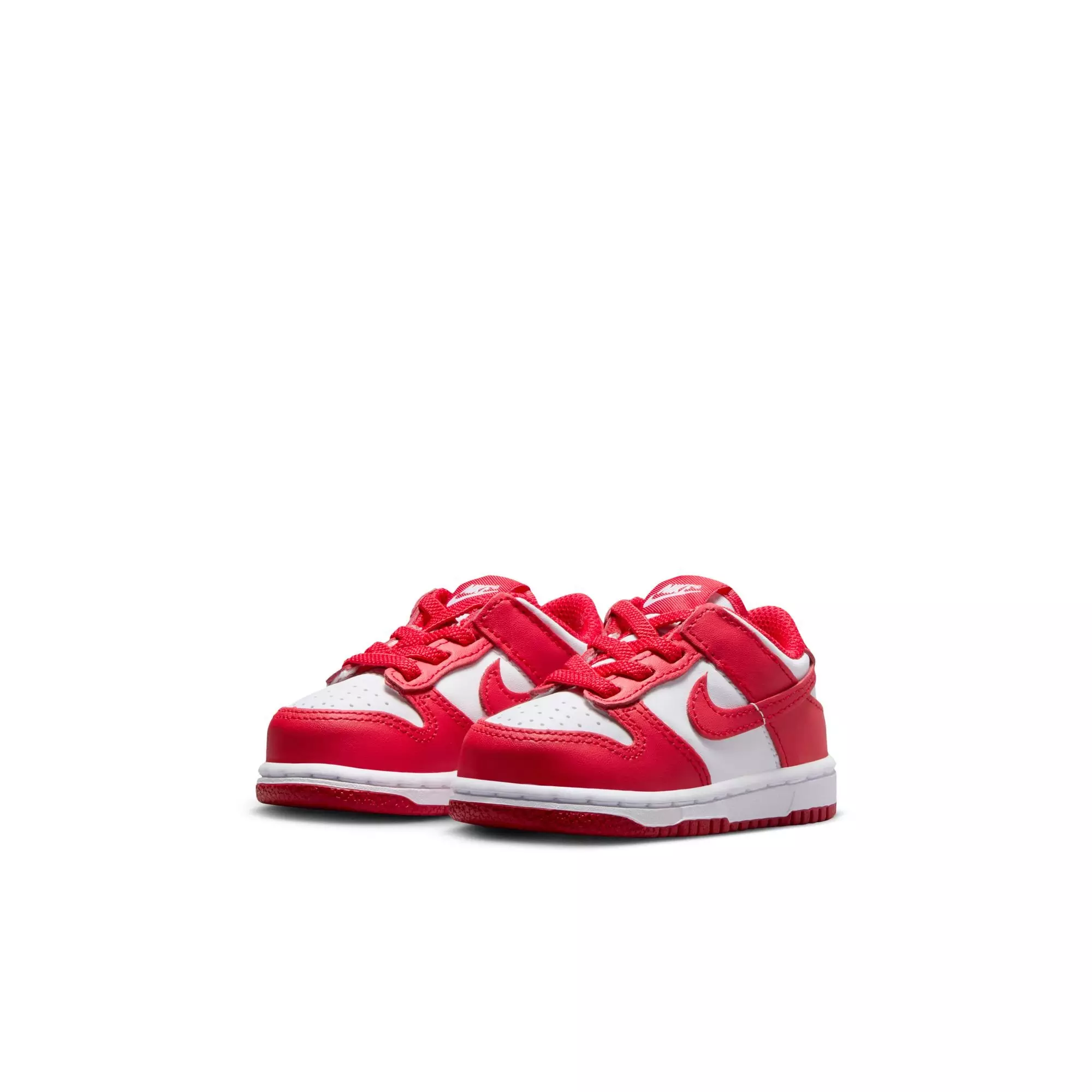 Nike Dunk Low "White/University Red" Toddler Boys' Shoe - WHITE/RED
