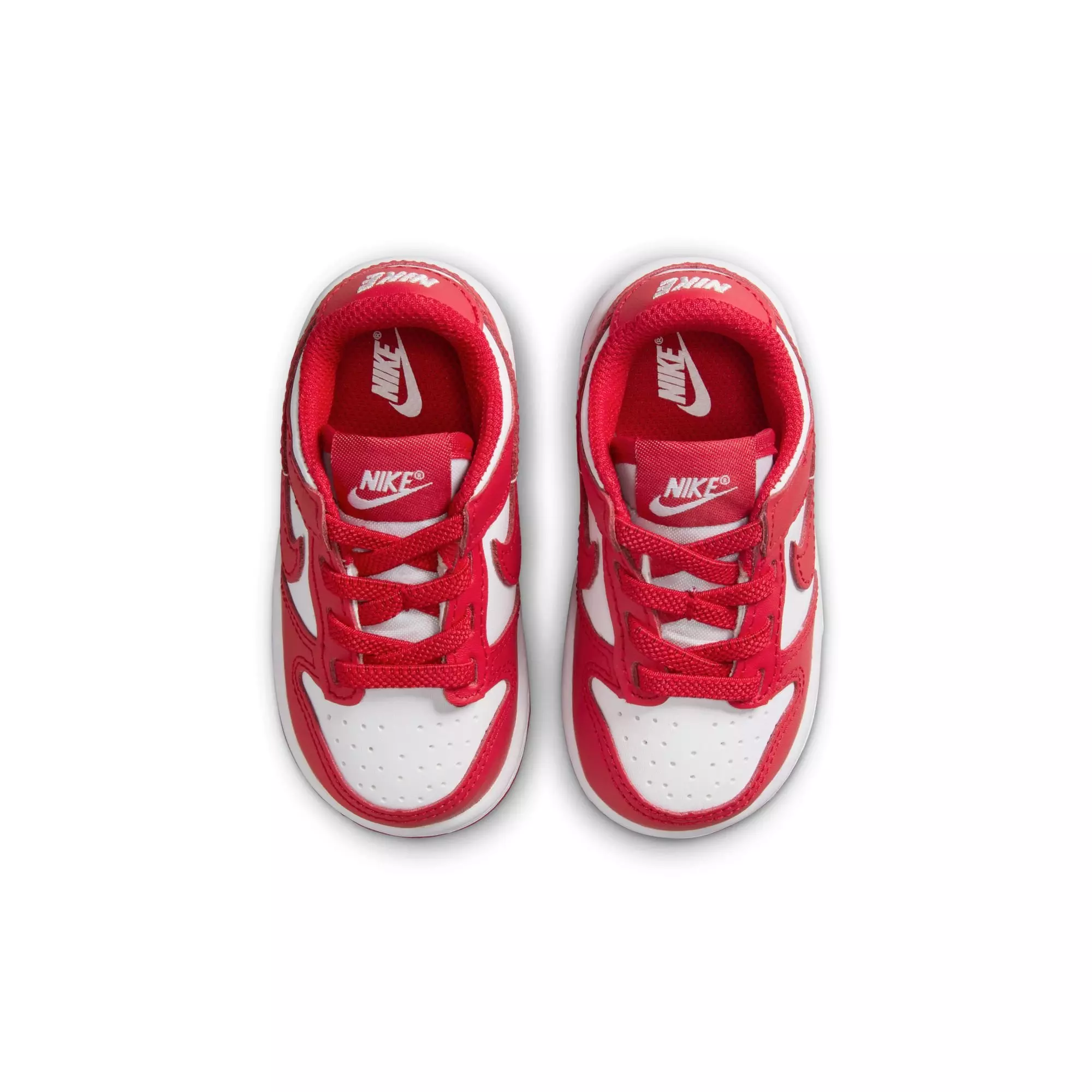 Nike Dunk Low "White/University Red" Toddler Boys' Shoe - WHITE/RED