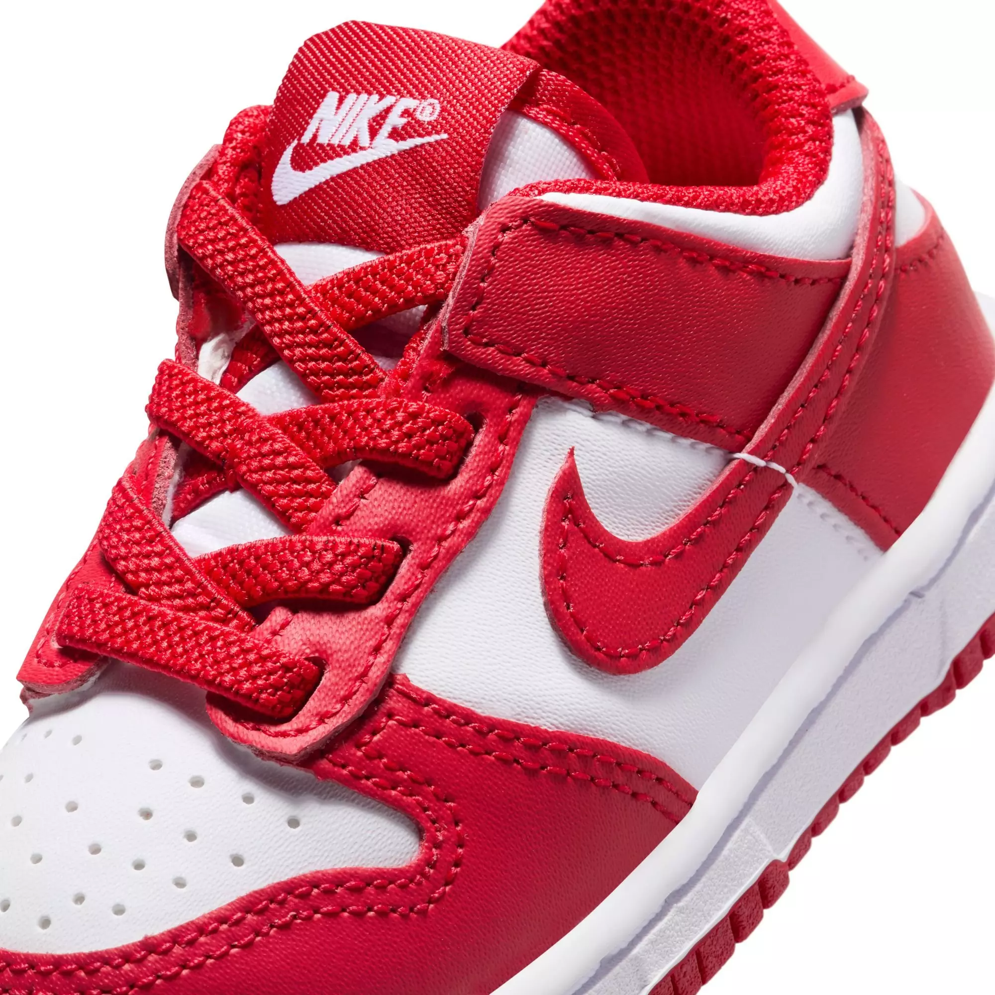 Nike Dunk Low "White/University Red" Toddler Boys' Shoe - WHITE/RED