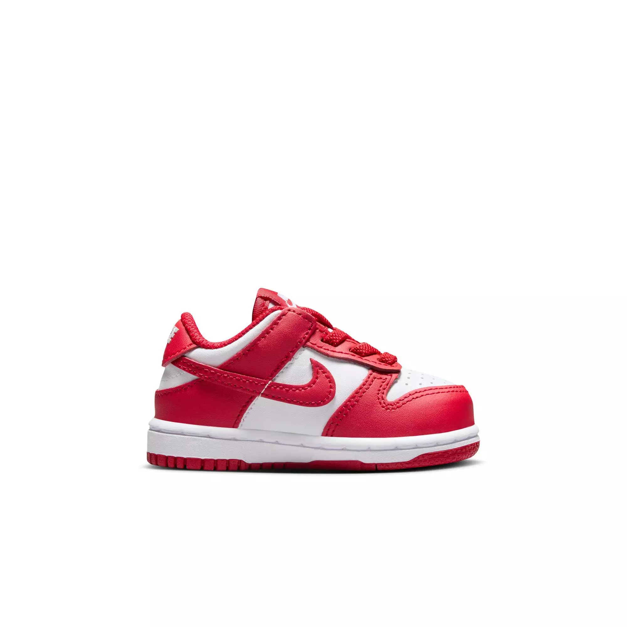 Nike Dunk Low "White/University Red" Toddler Boys' Shoe - WHITE/RED