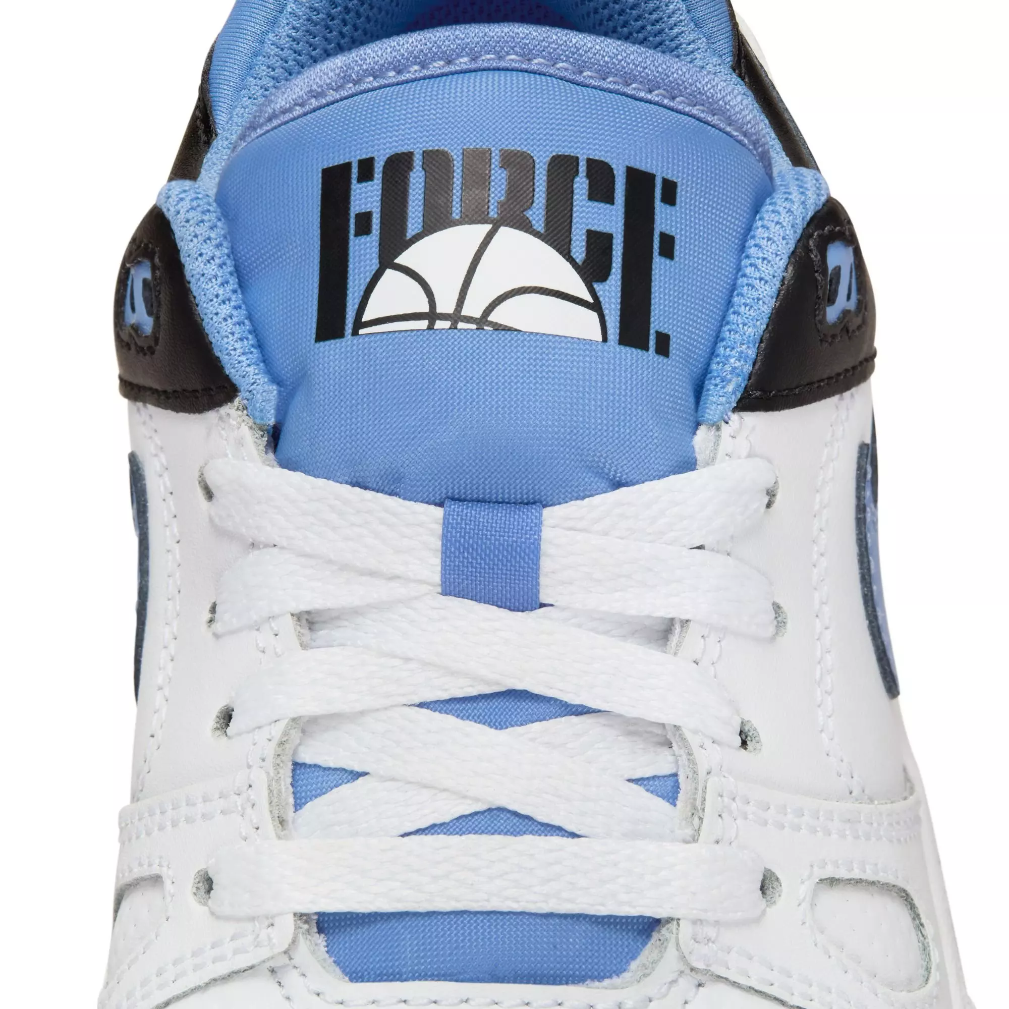 Nike Full Force Low "White/Polar Black" Grade School Boys' Shoe - WHITE/BLUE