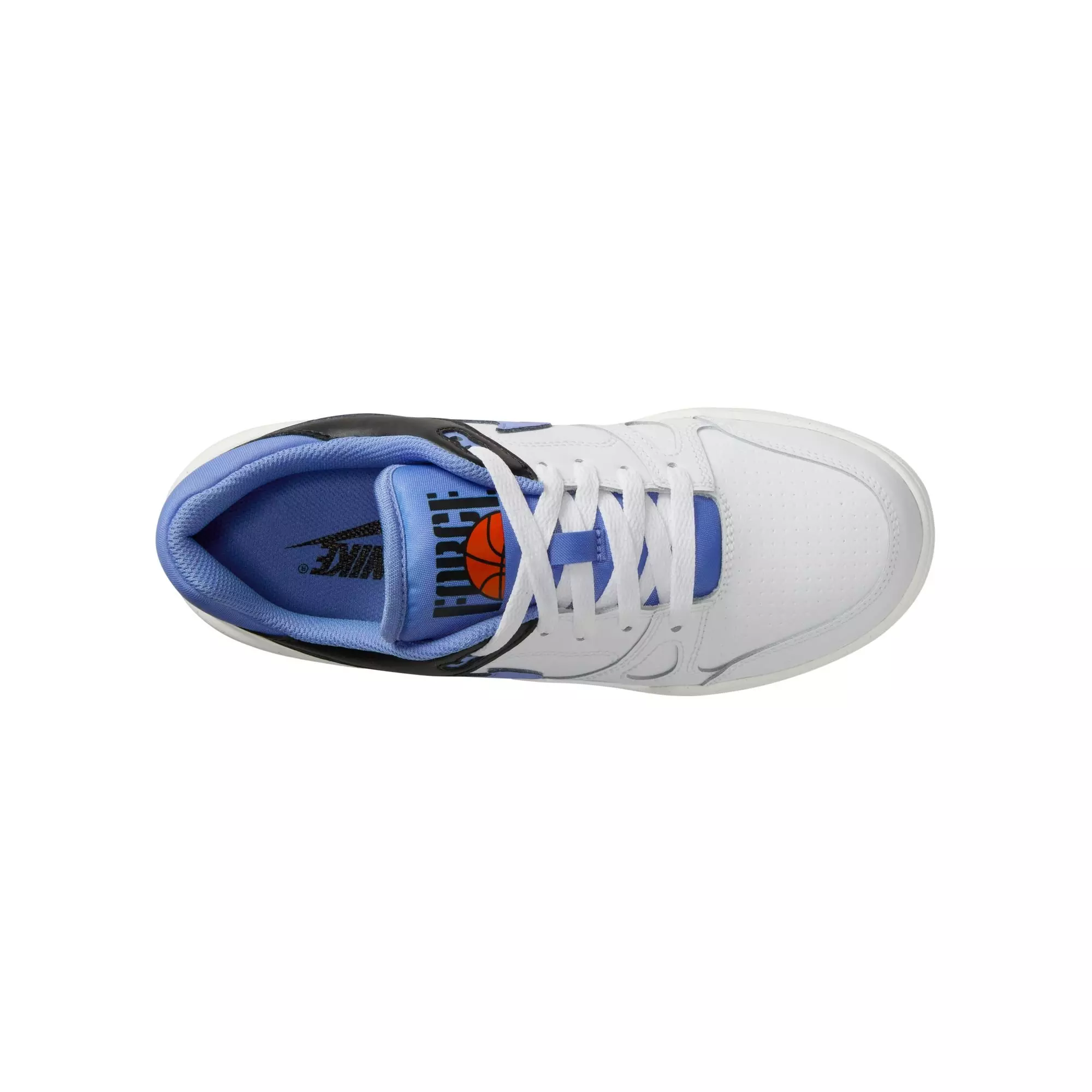 Nike Full Force Low "White/Polar Black" Grade School Boys' Shoe - WHITE/BLUE