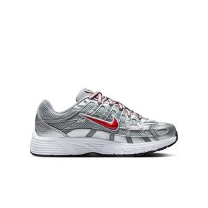 Nike P-6000 "Metallic Silver/Gym Red/Flt Silver" Grade School Boys' Shoe