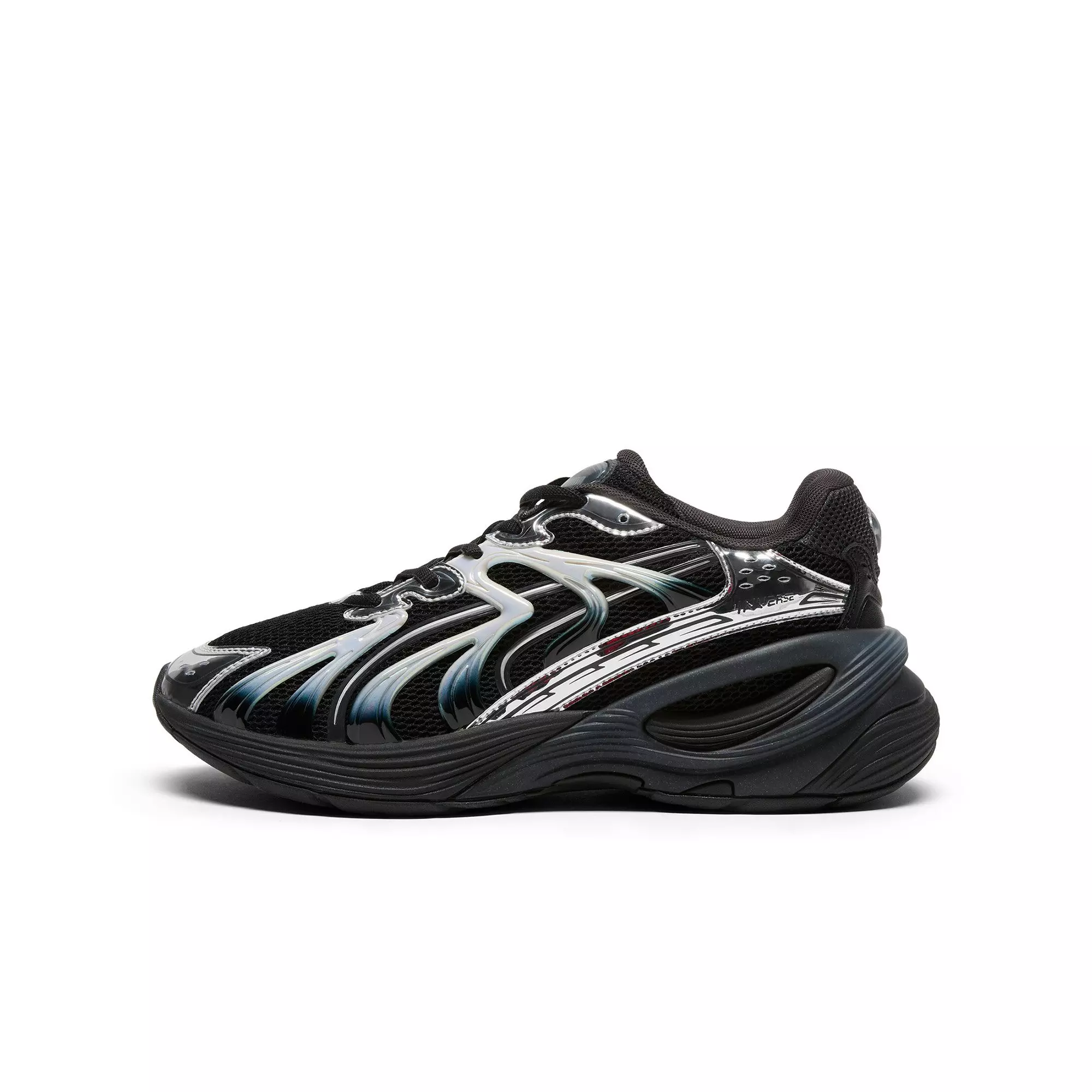 PUMA Inverse Metallic "Black/Grey" Grade School Kids' Shoe - BLACK/GOLD