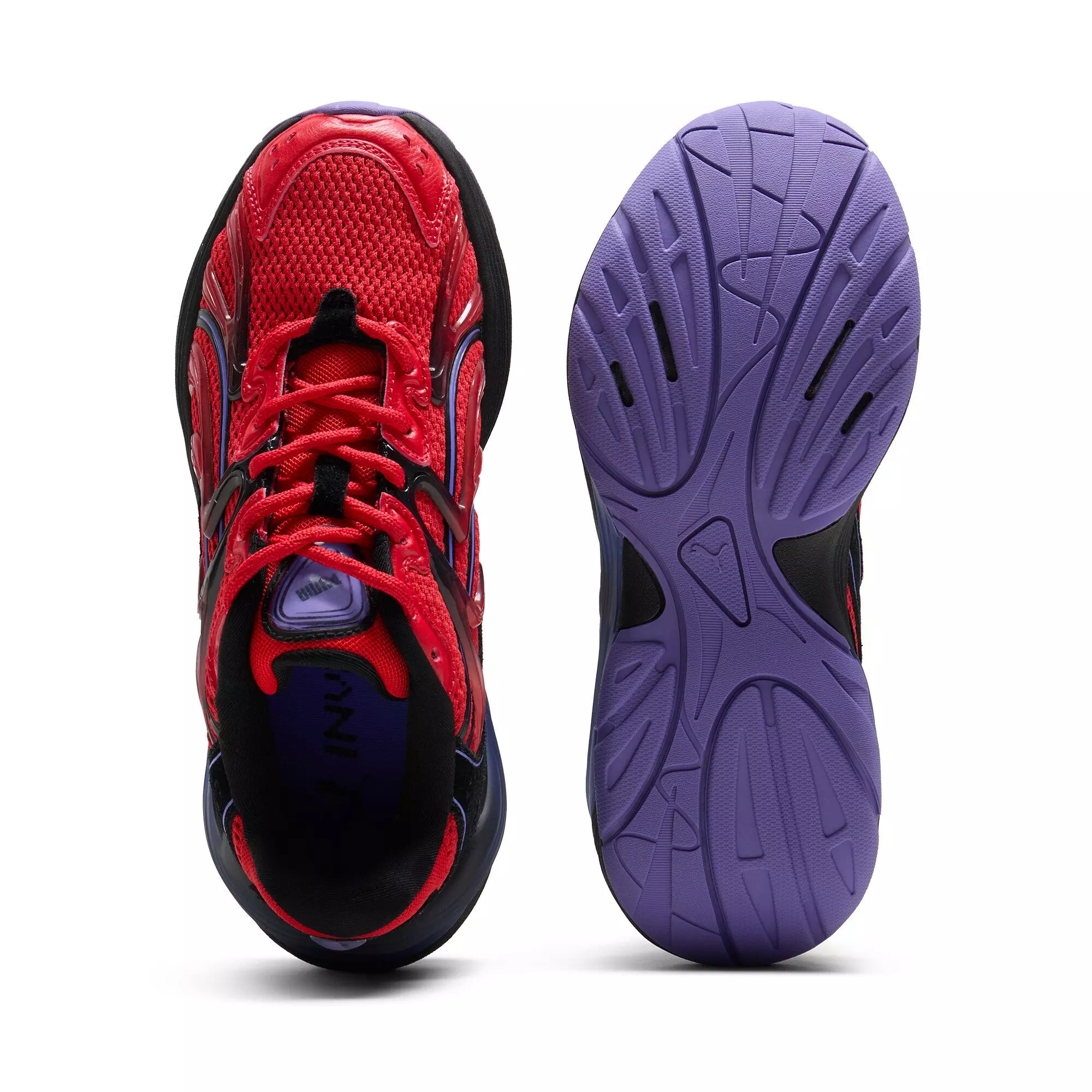 PUMA Inverse Chrome "Red/Dark Amethyst" Grade School Kids' Shoe - RED/BLACK