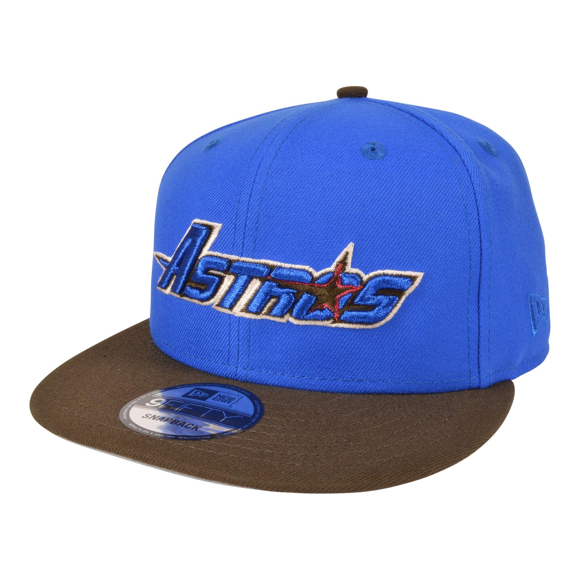 Men's New Era Houston Astros 9FIFTY Royal Crown Blue/Brown Snapback Hat