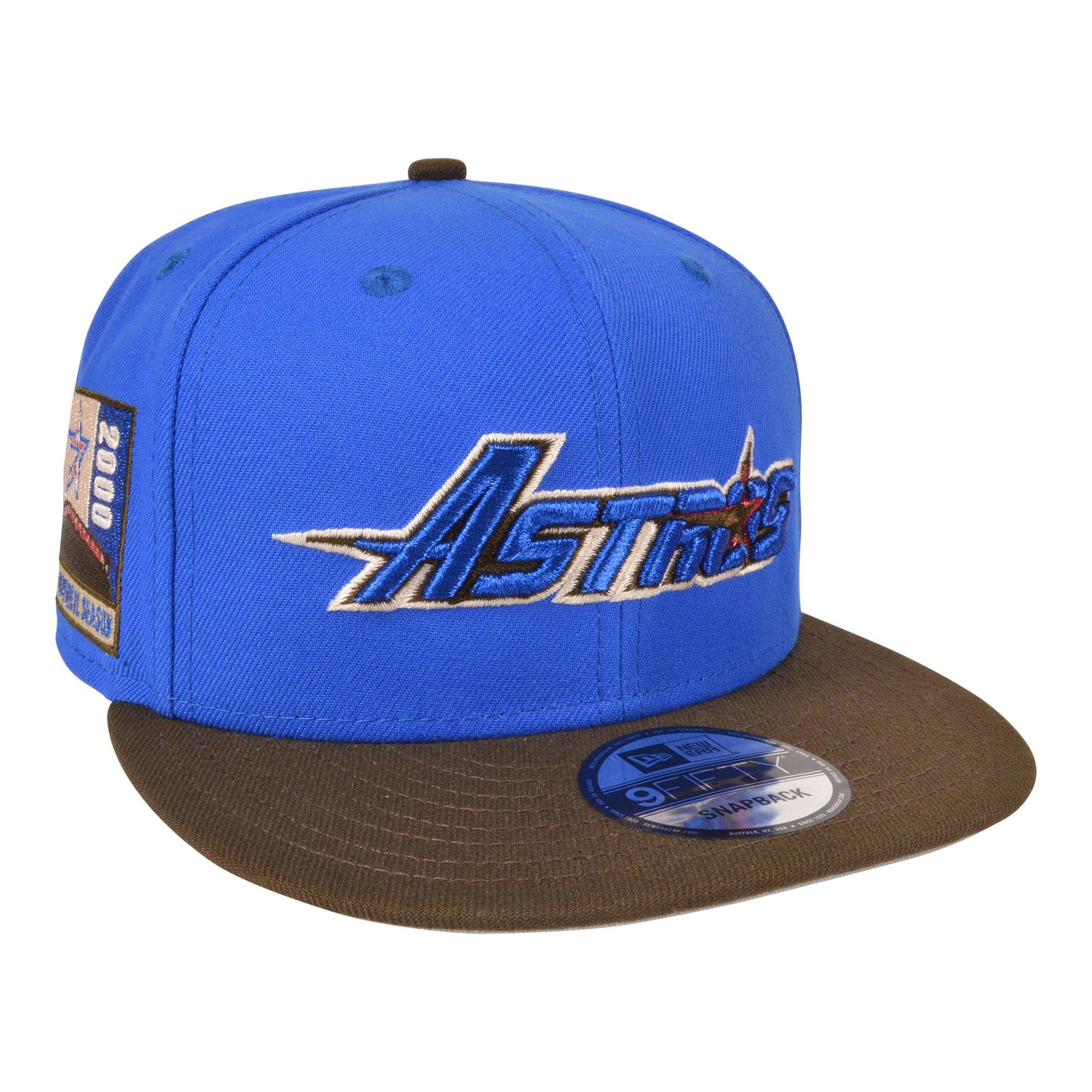 Men's New Era Houston Astros 9FIFTY Royal Crown Blue/Brown Snapback Hat