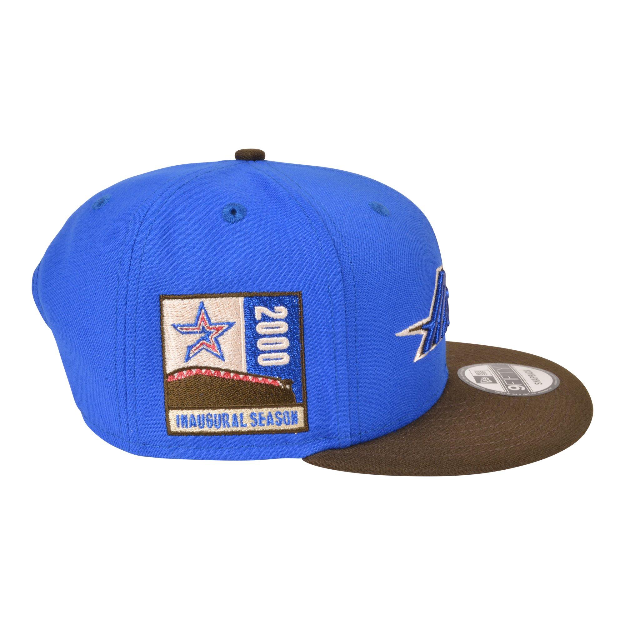 Men's New Era Houston Astros 9FIFTY Royal Crown Blue/Brown Snapback Hat