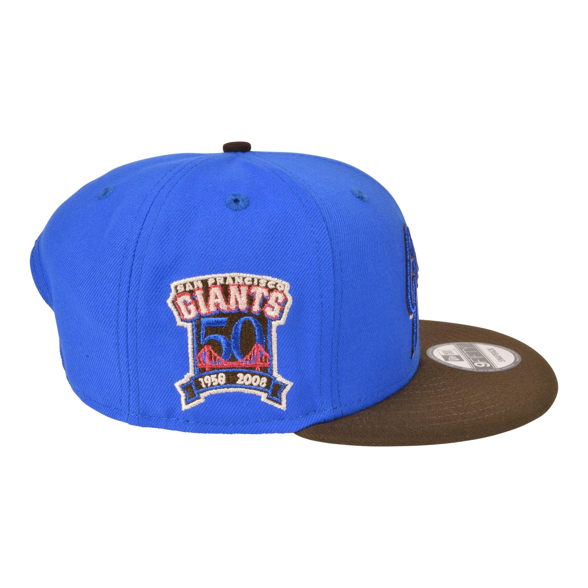 Men's New Era San Francisco Giants 9FIFTY Royal Crown Blue/Brown Snapback Hat