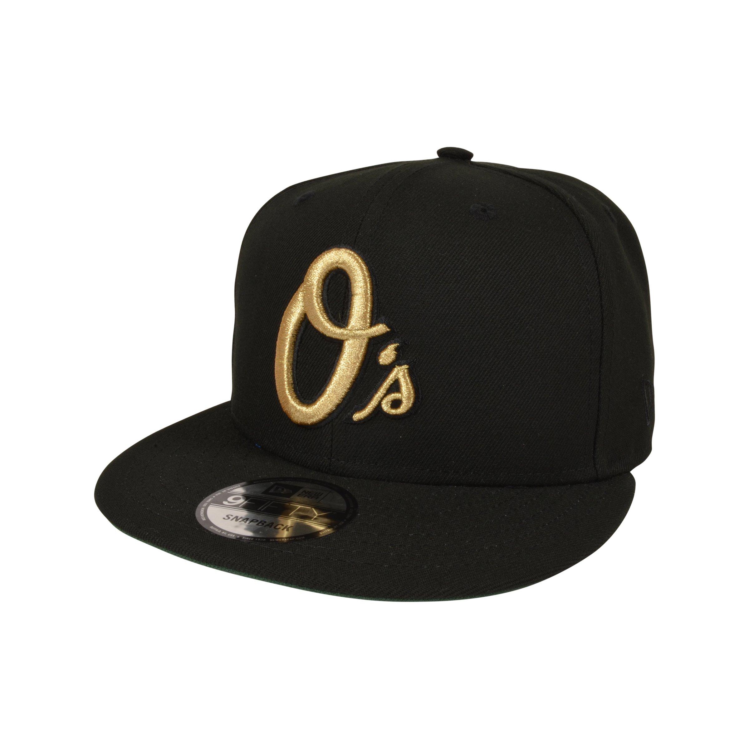 New Era Baltimore Orioles 9FIFTY Logo Snapback-Black/Gold - BLACK/GOLD